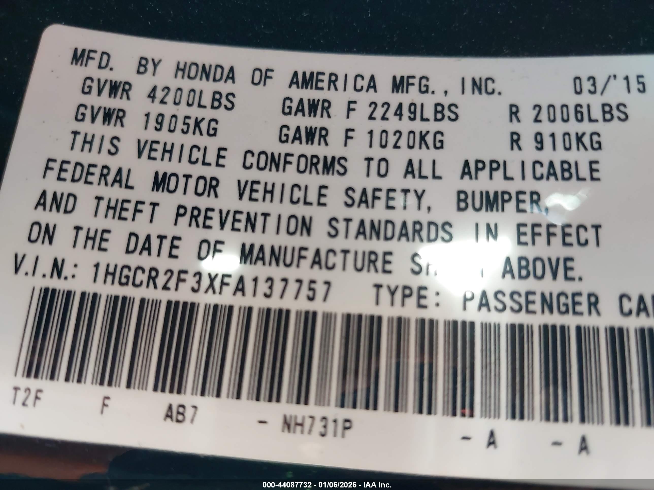 HONDA ACCORD image 9