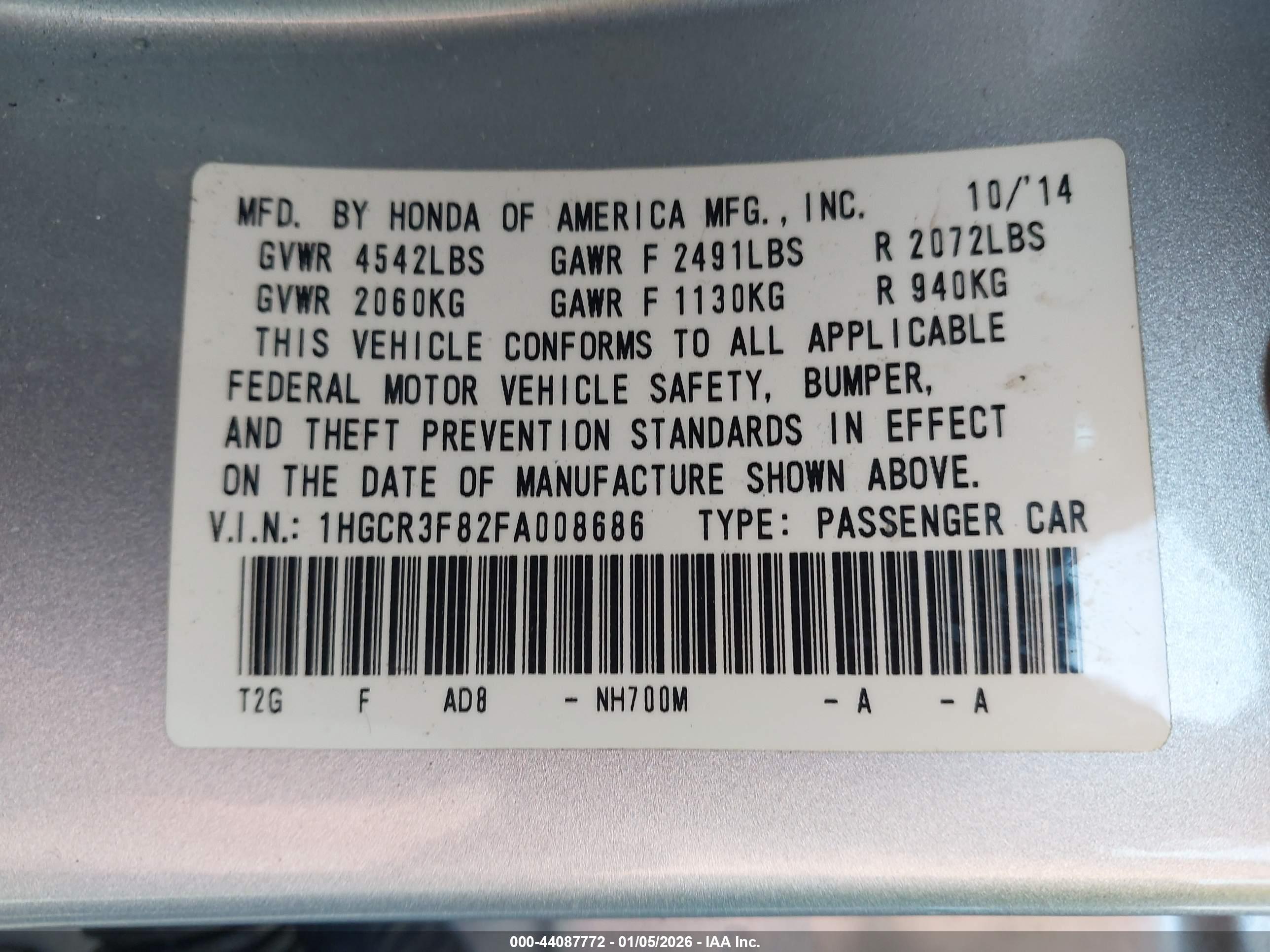HONDA ACCORD image 9