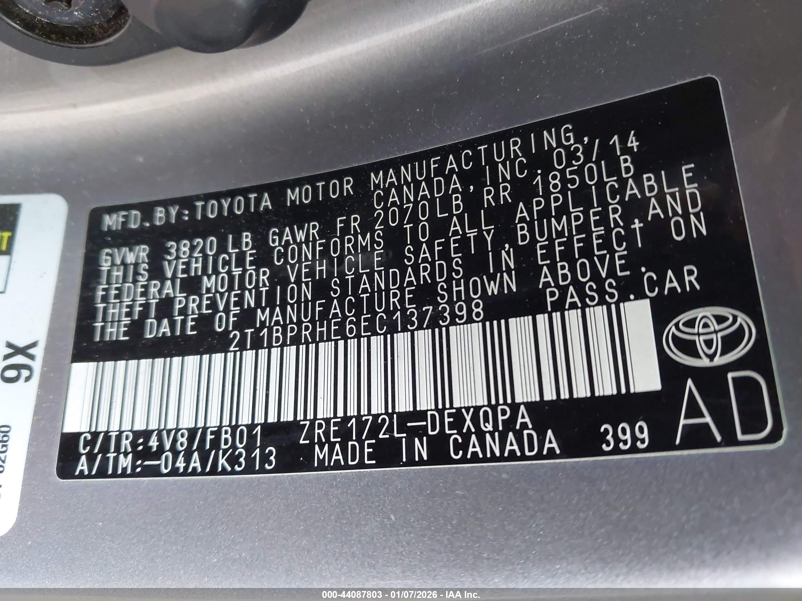 TOYOTA COROLLA image 9