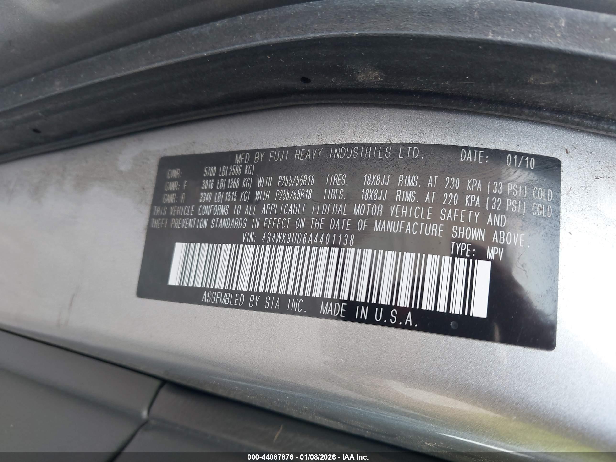 SUBARU TRIBECA image 9