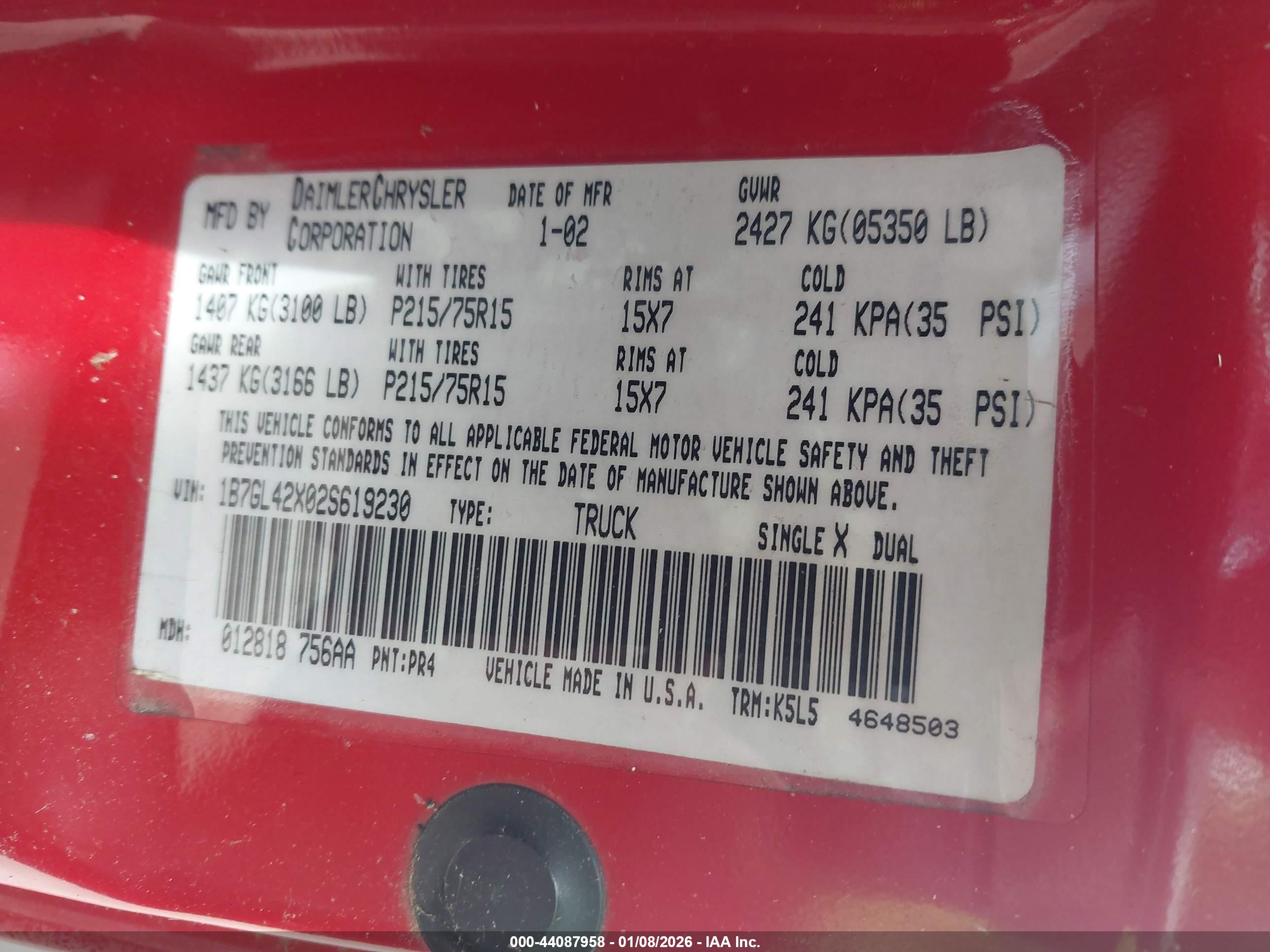 DODGE DAKOTA image 9