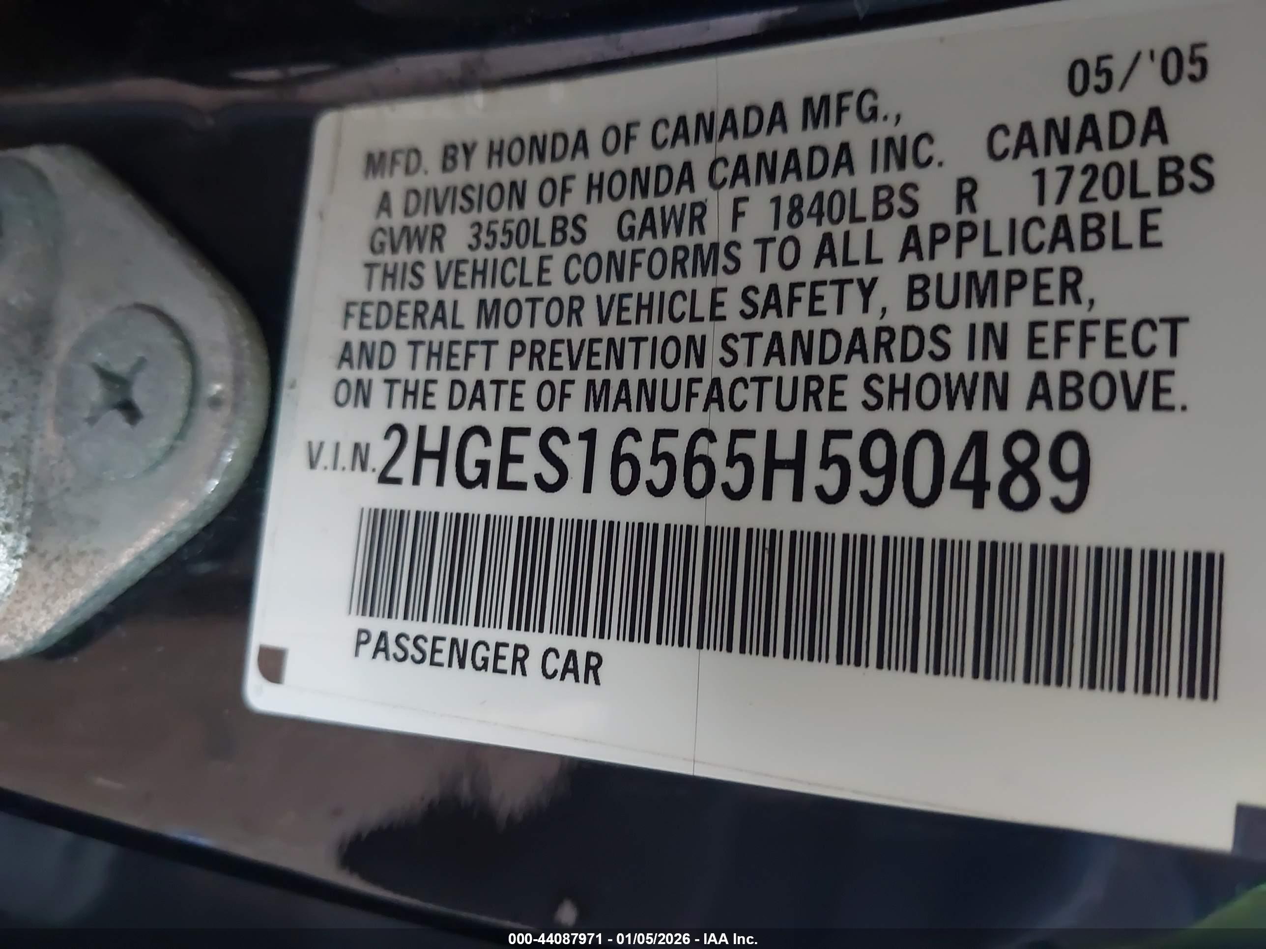 HONDA CIVIC image 9