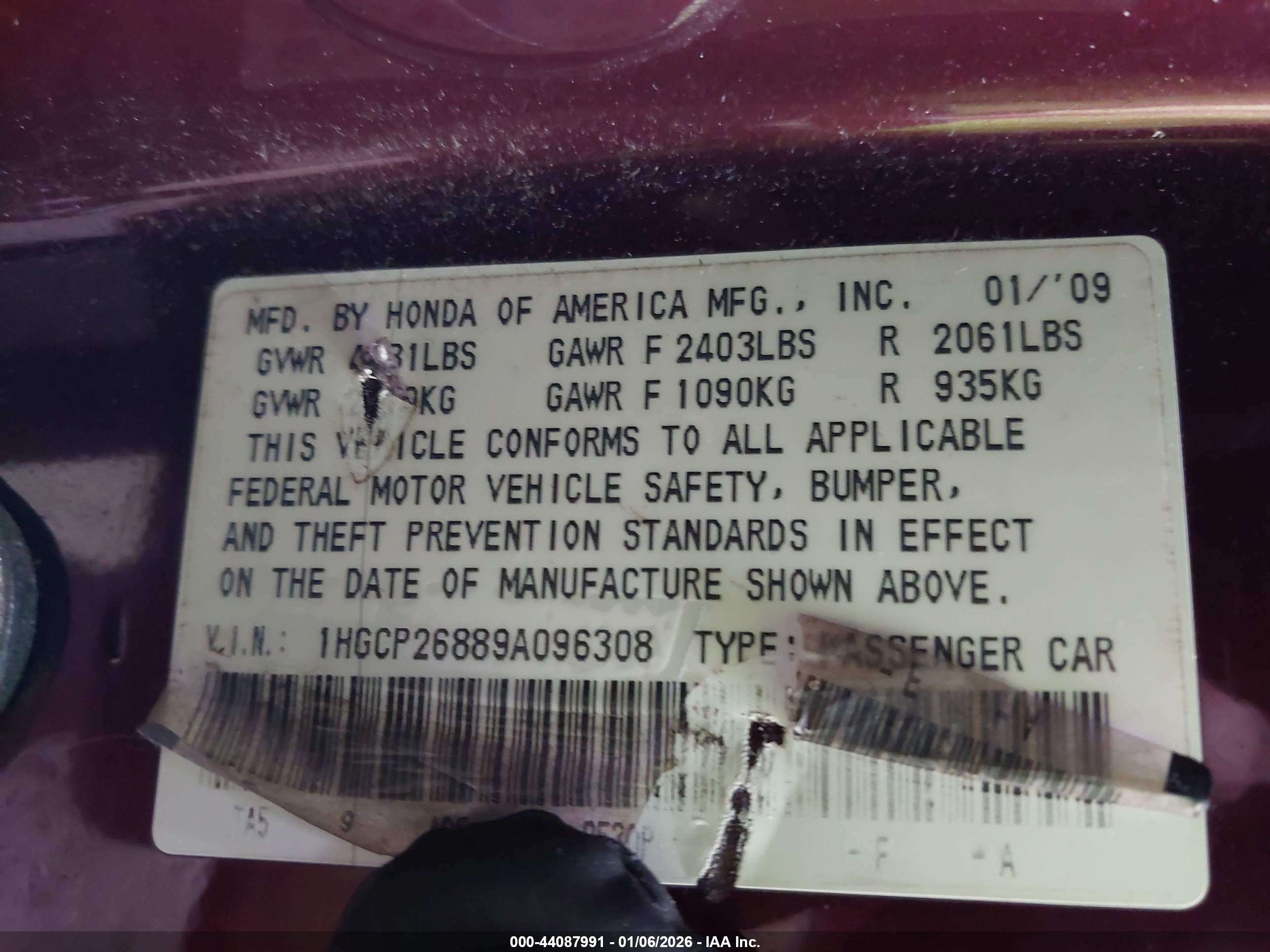 HONDA ACCORD image 9