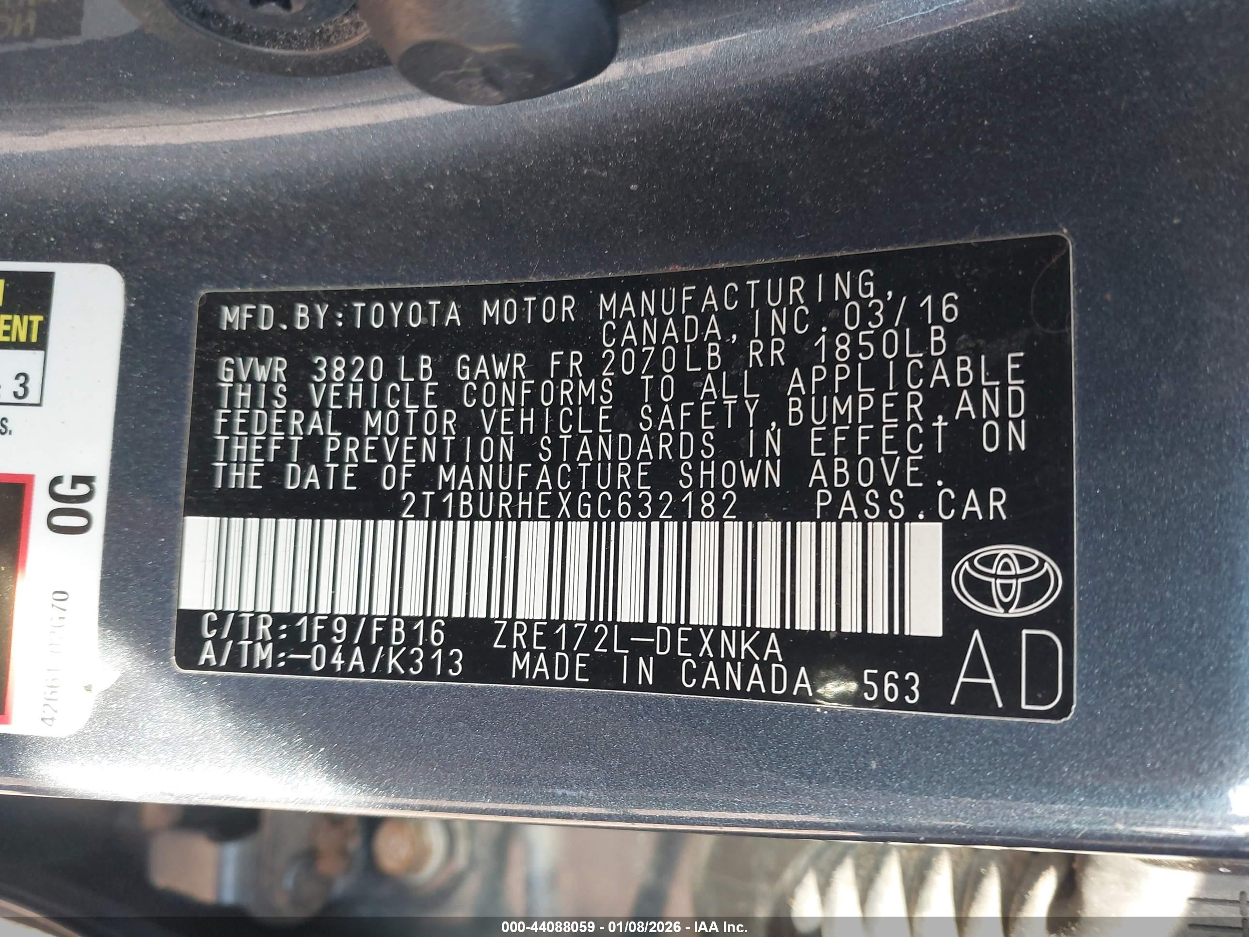 TOYOTA COROLLA image 9
