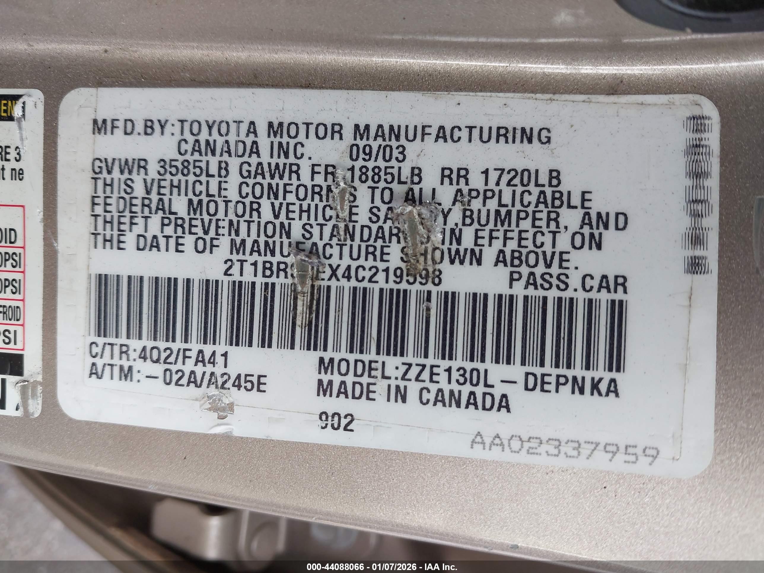TOYOTA COROLLA image 9