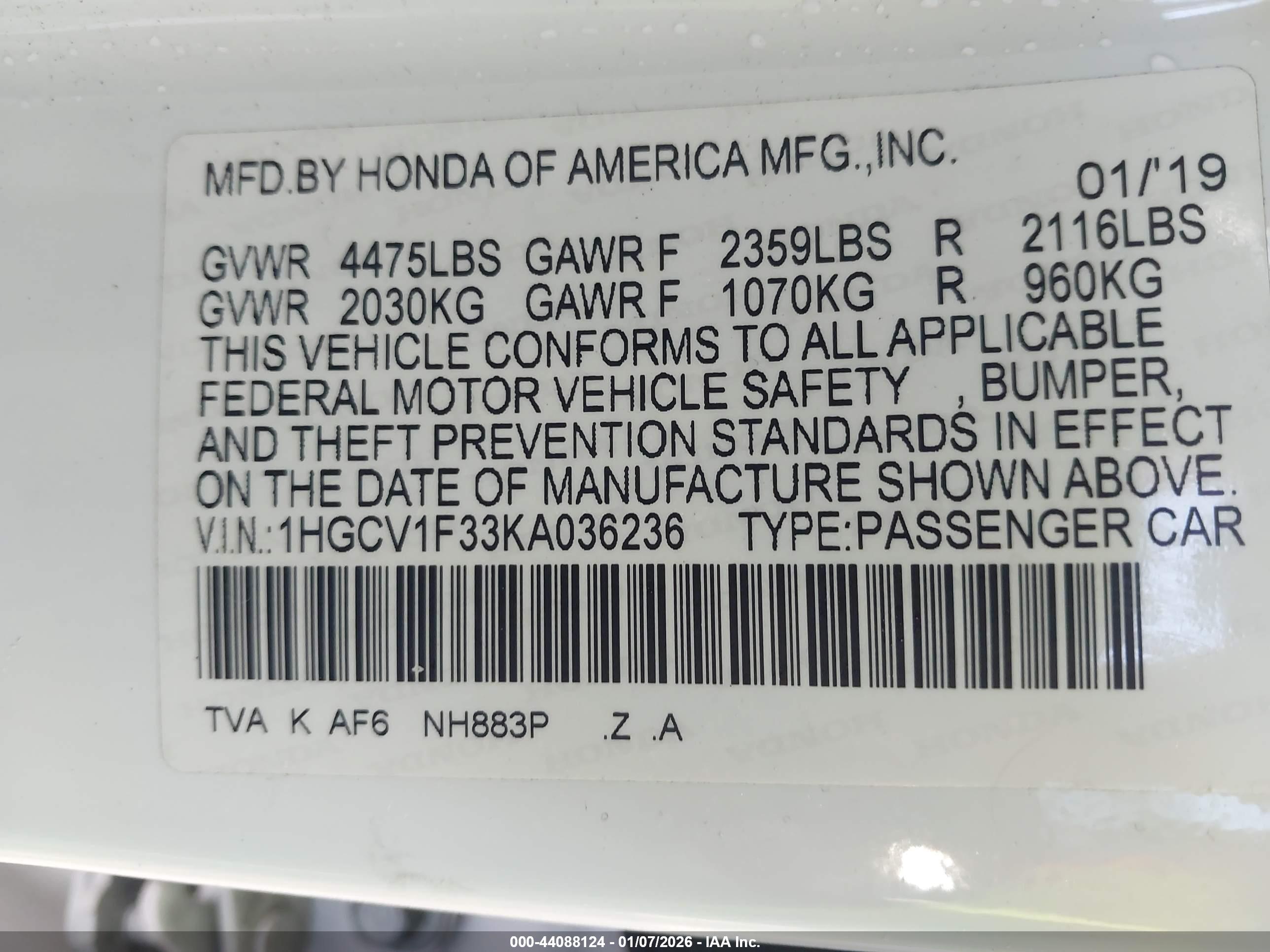HONDA ACCORD image 9