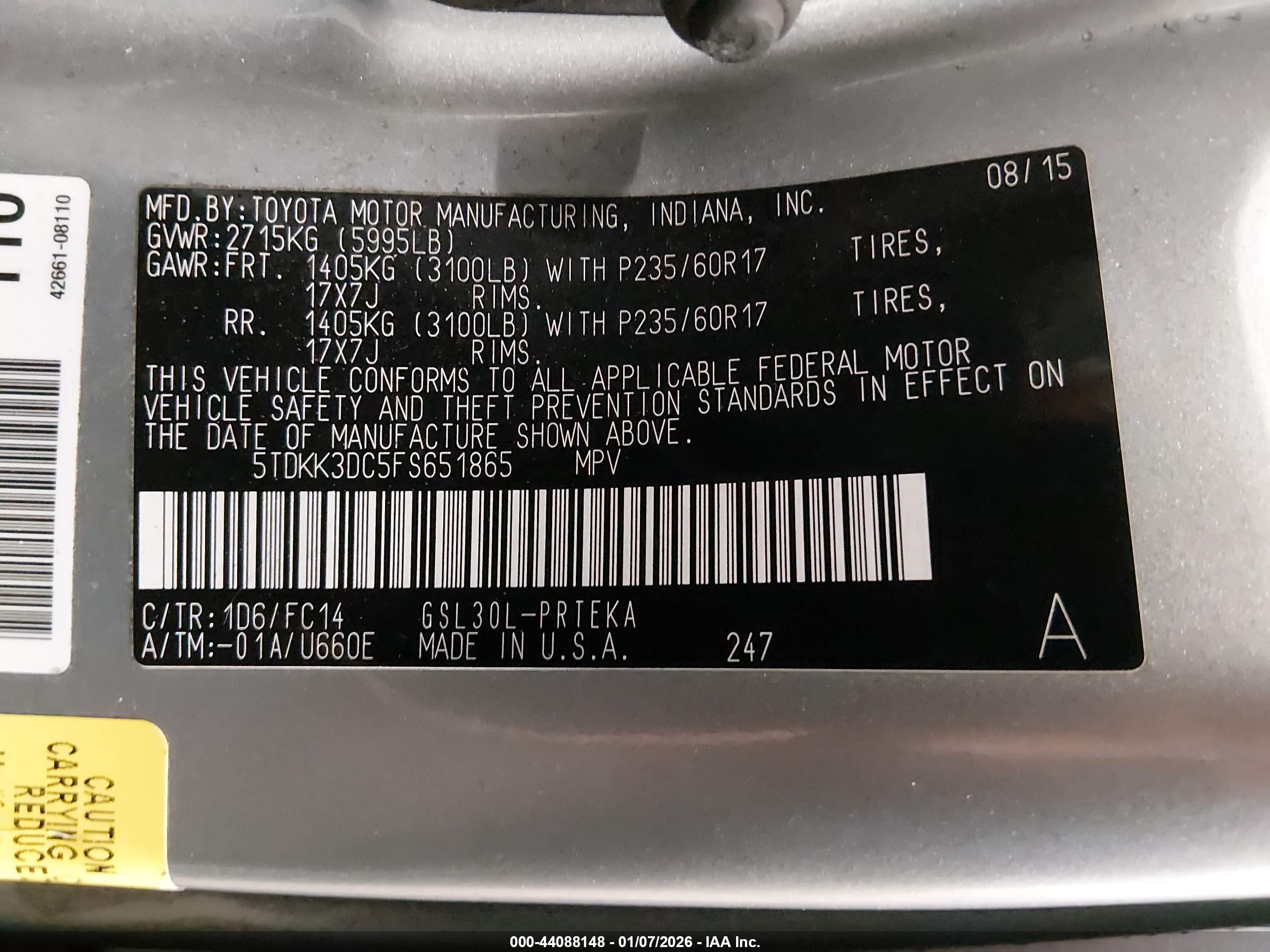 TOYOTA SIENNA image 9