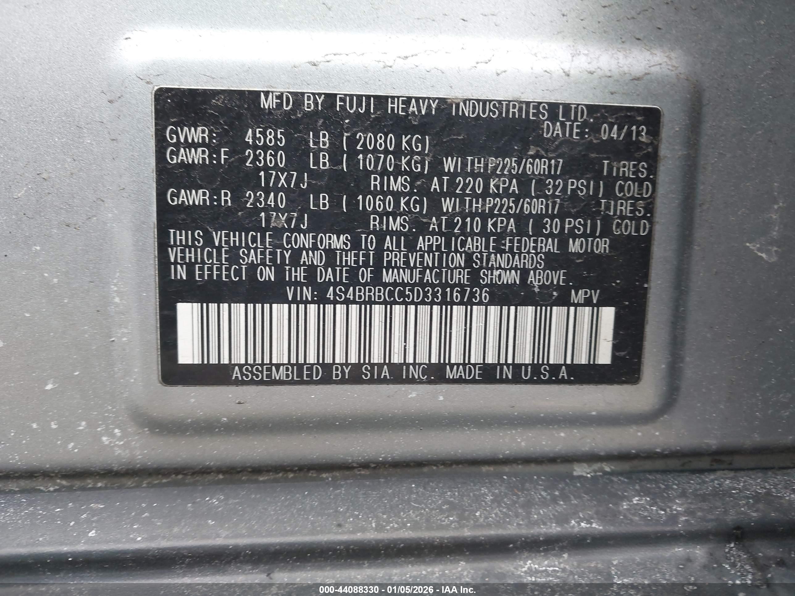 SUBARU OUTBACK image 9