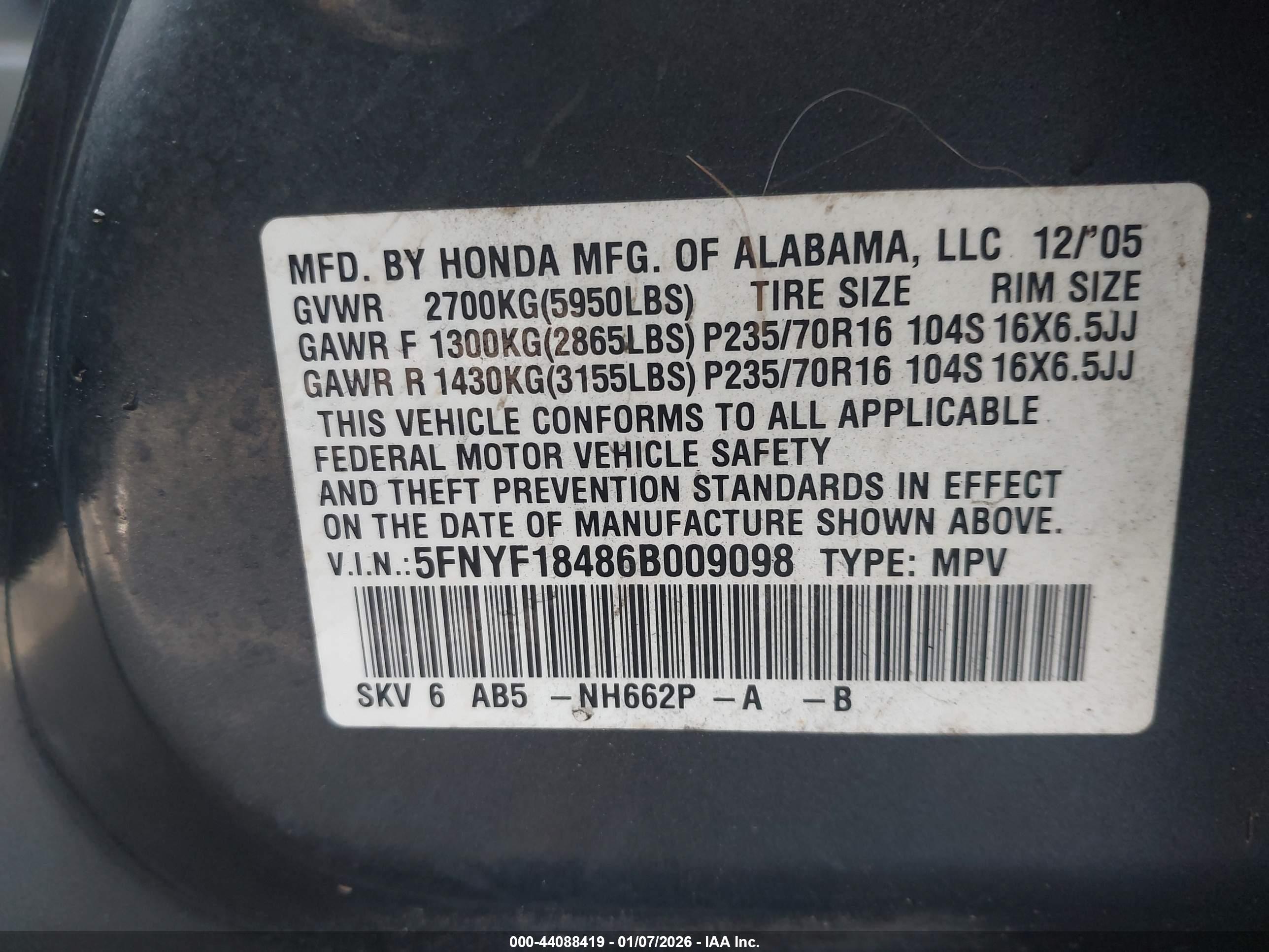 HONDA PILOT image 9