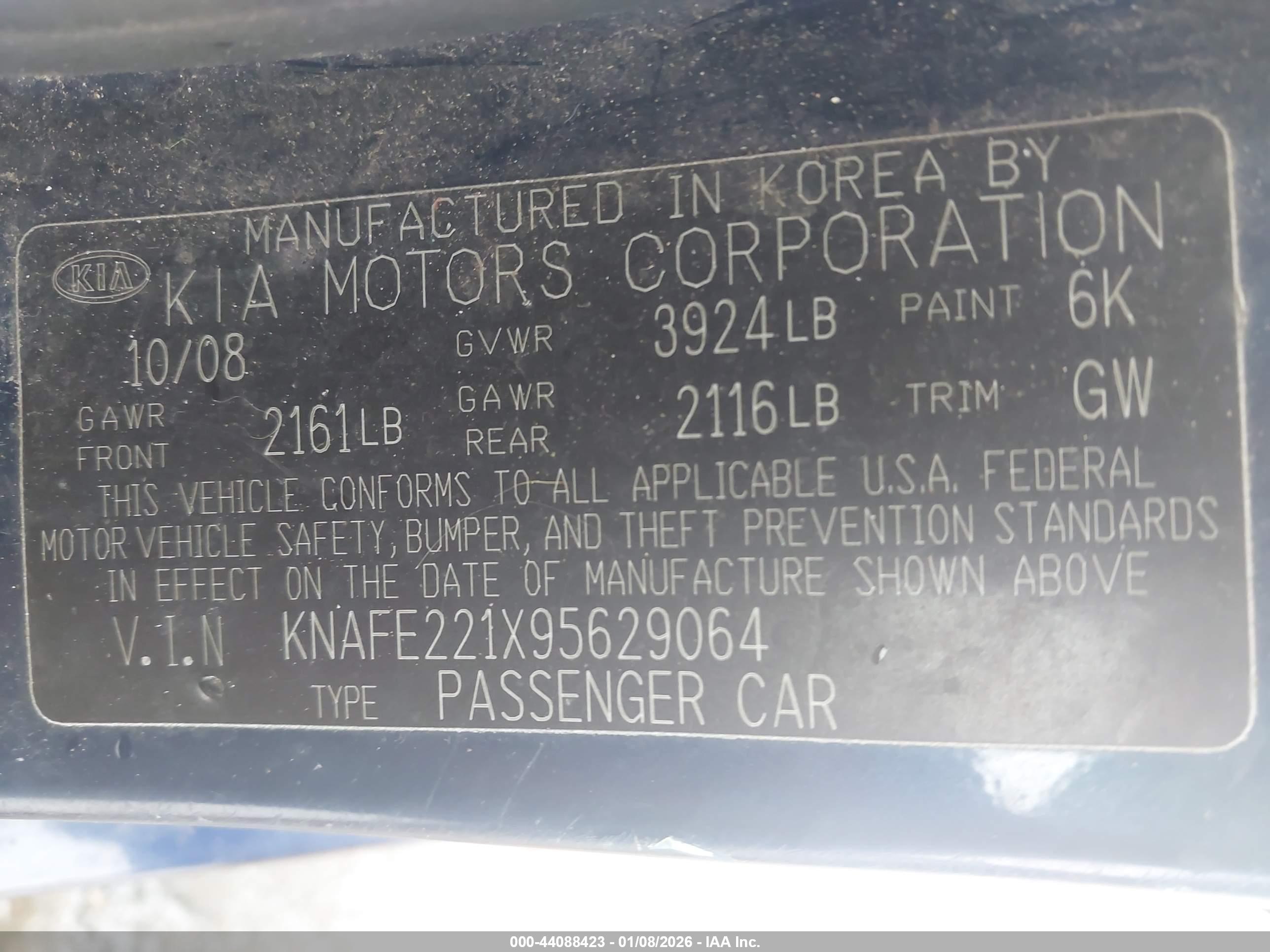 KIA SPECTRA image 9