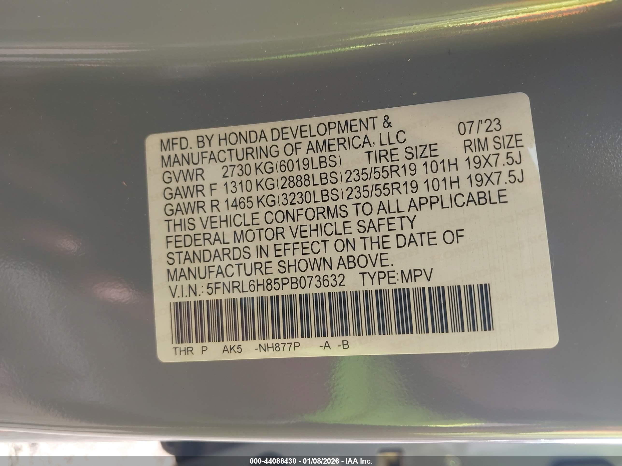 HONDA ODYSSEY image 9