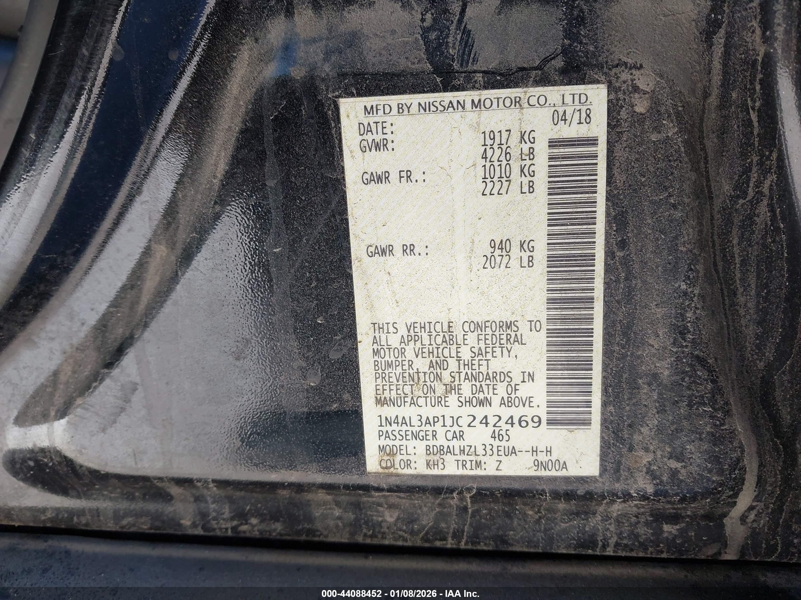 NISSAN ALTIMA image 9