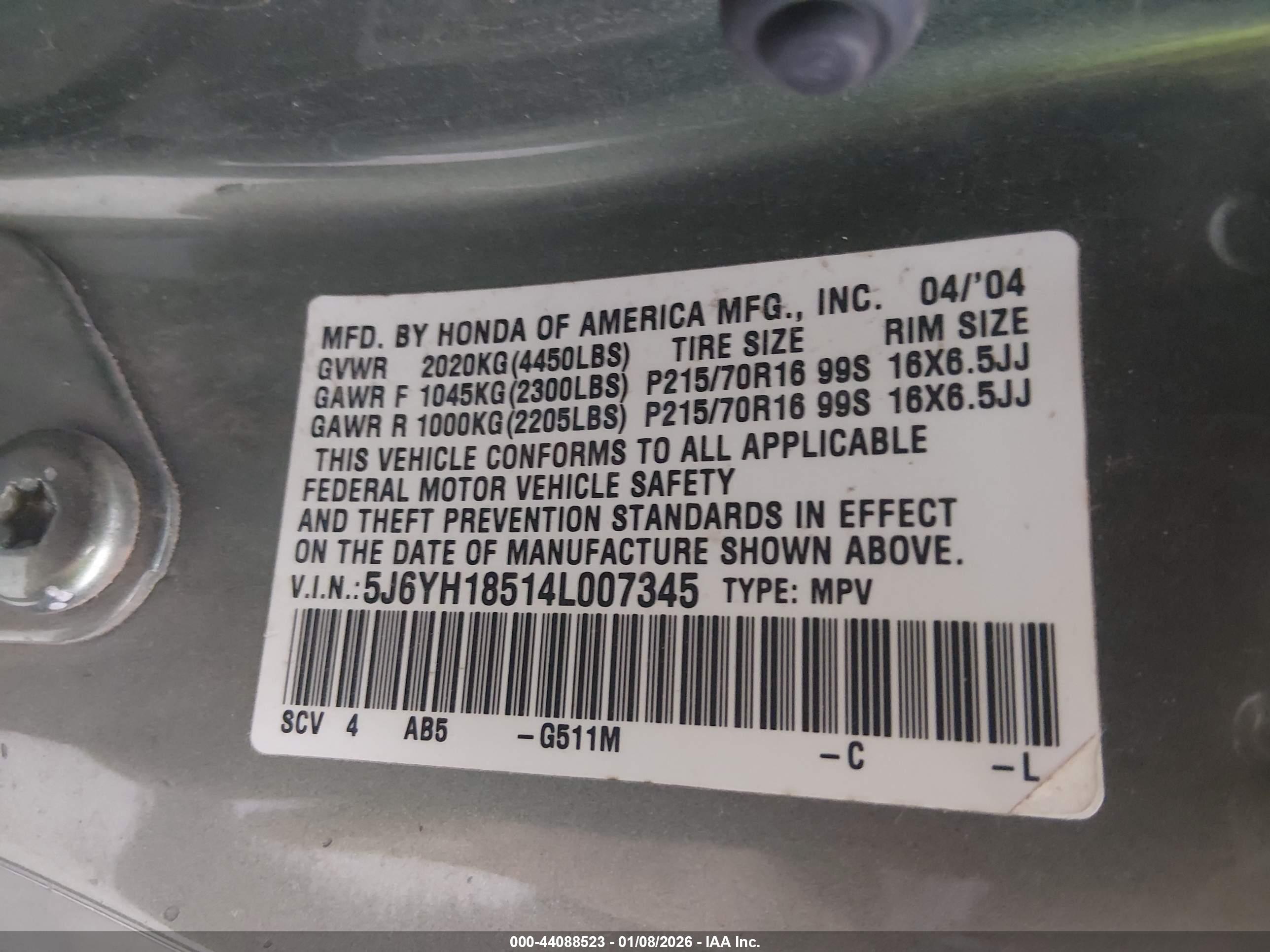 HONDA ELEMENT image 9