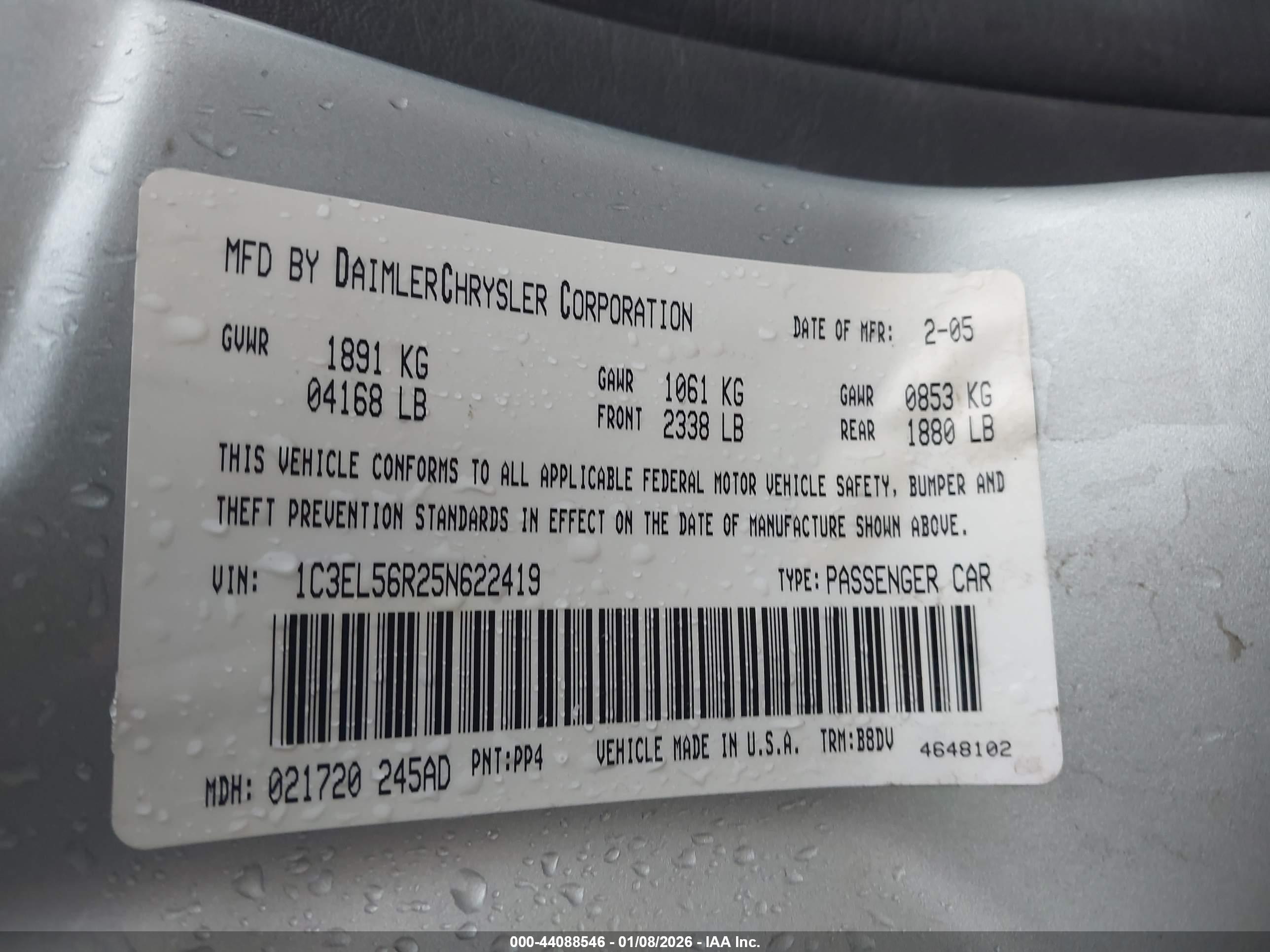 CHRYSLER SEBRING image 9