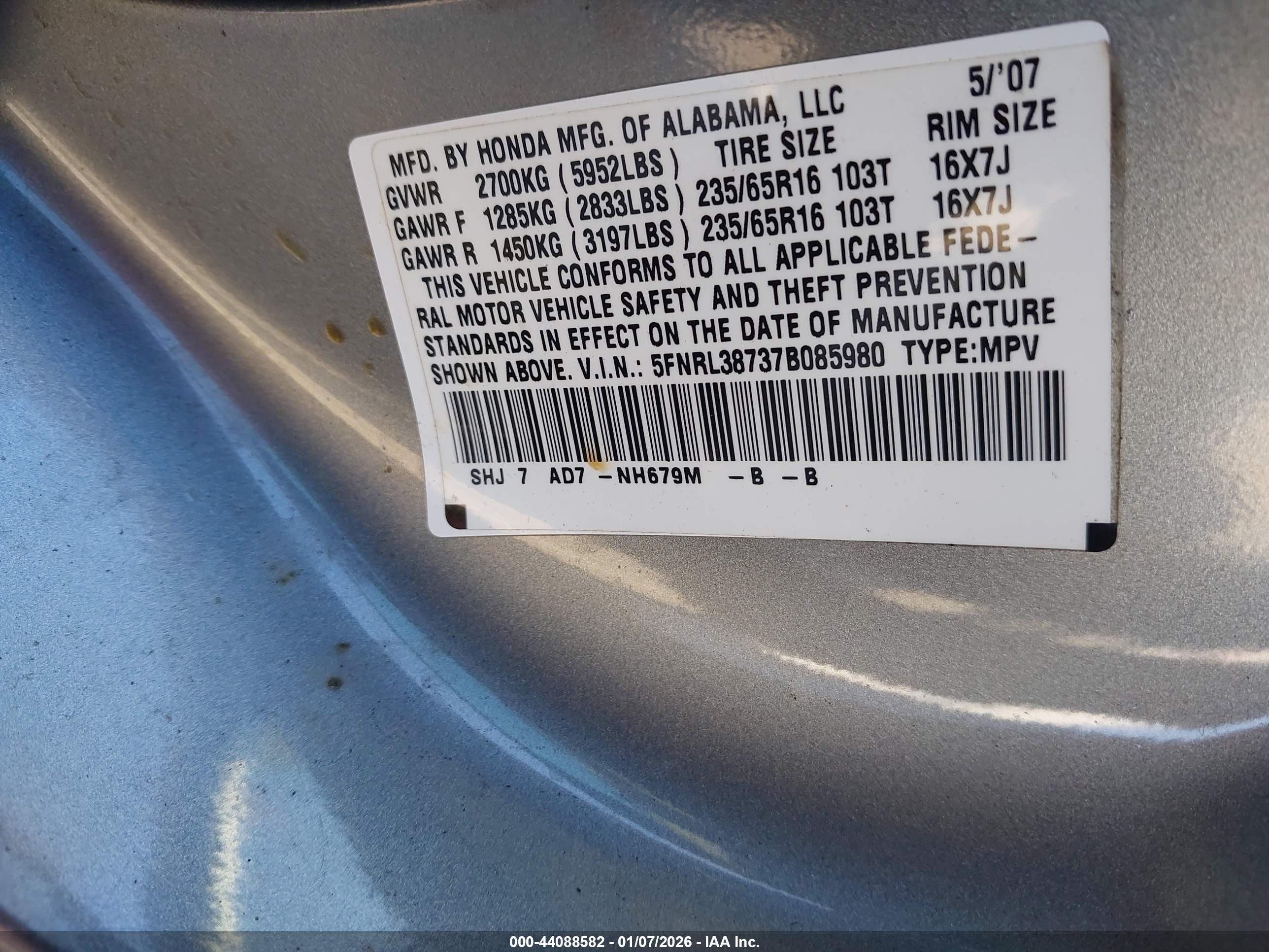 HONDA ODYSSEY image 9