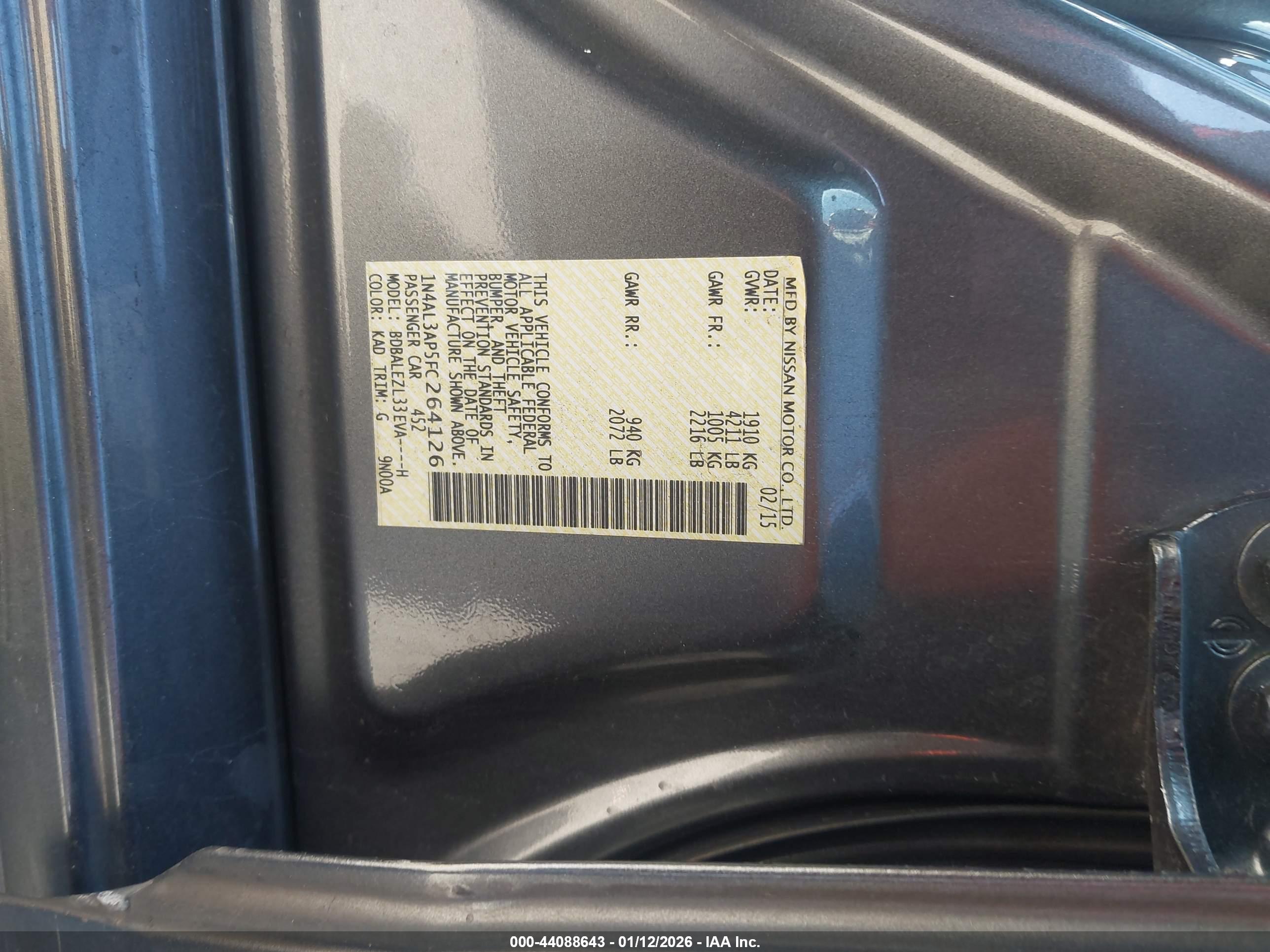 NISSAN ALTIMA image 9