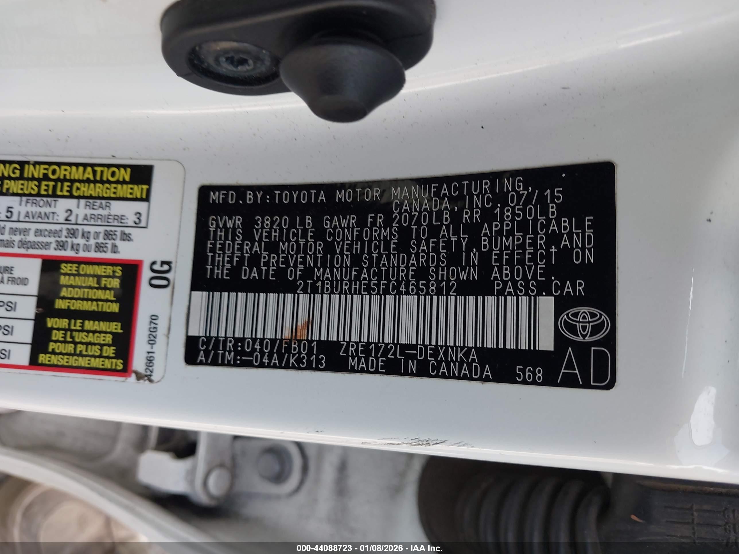 TOYOTA COROLLA image 9