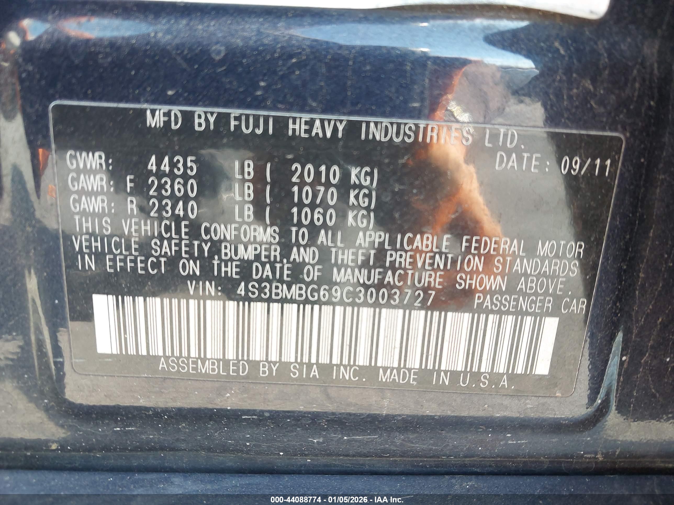 SUBARU LEGACY image 9