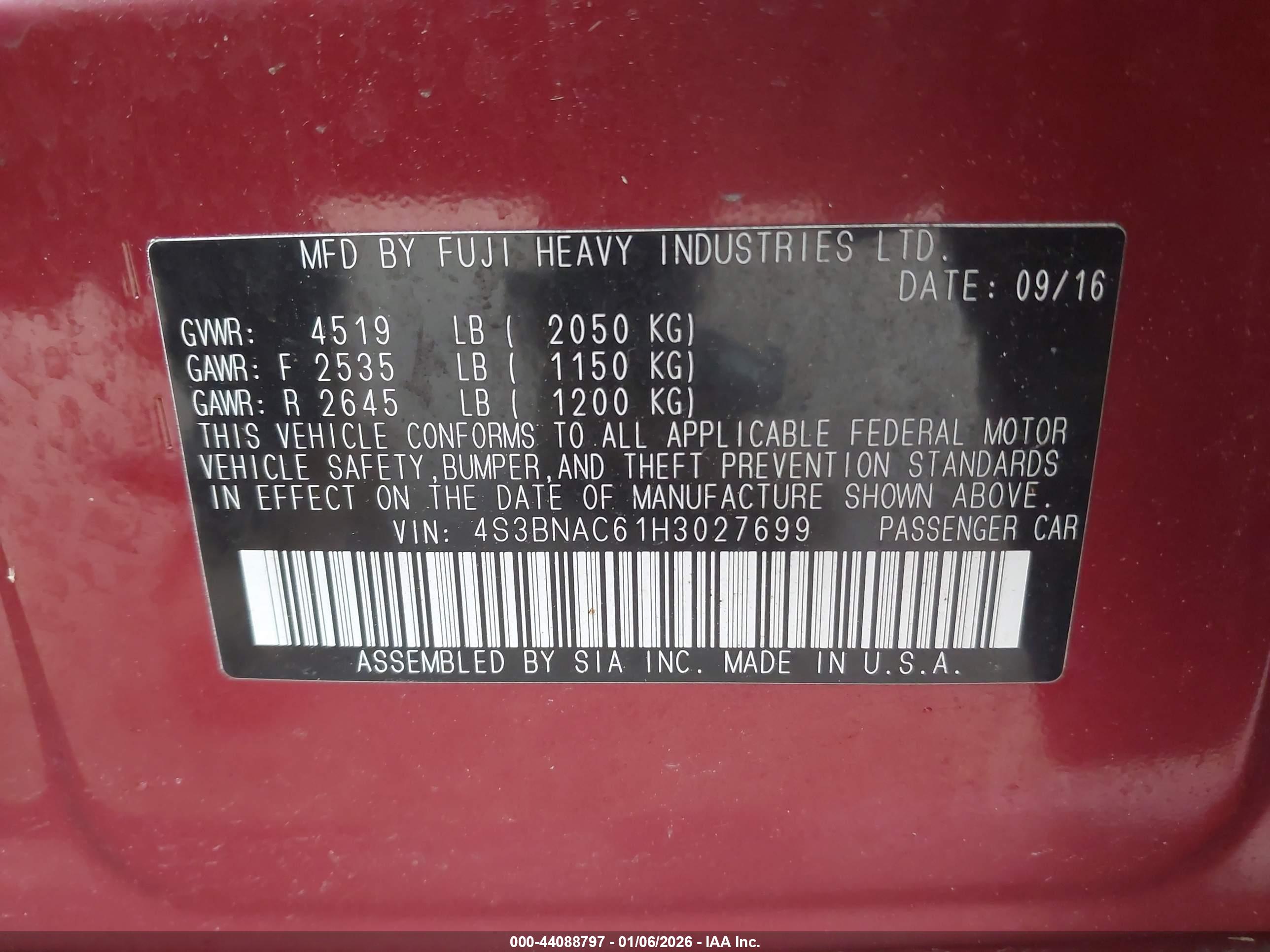 SUBARU LEGACY image 9