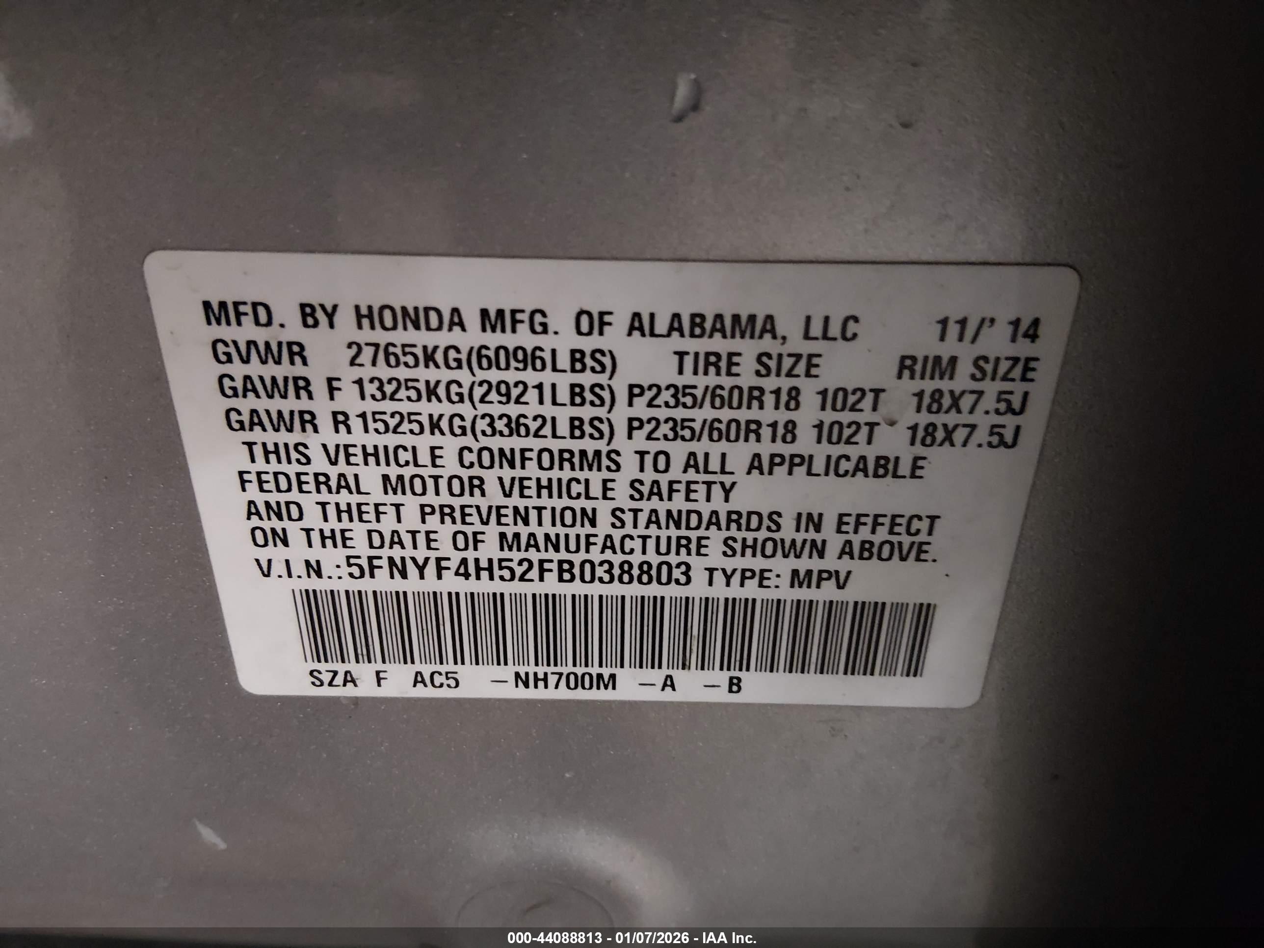 HONDA PILOT image 9