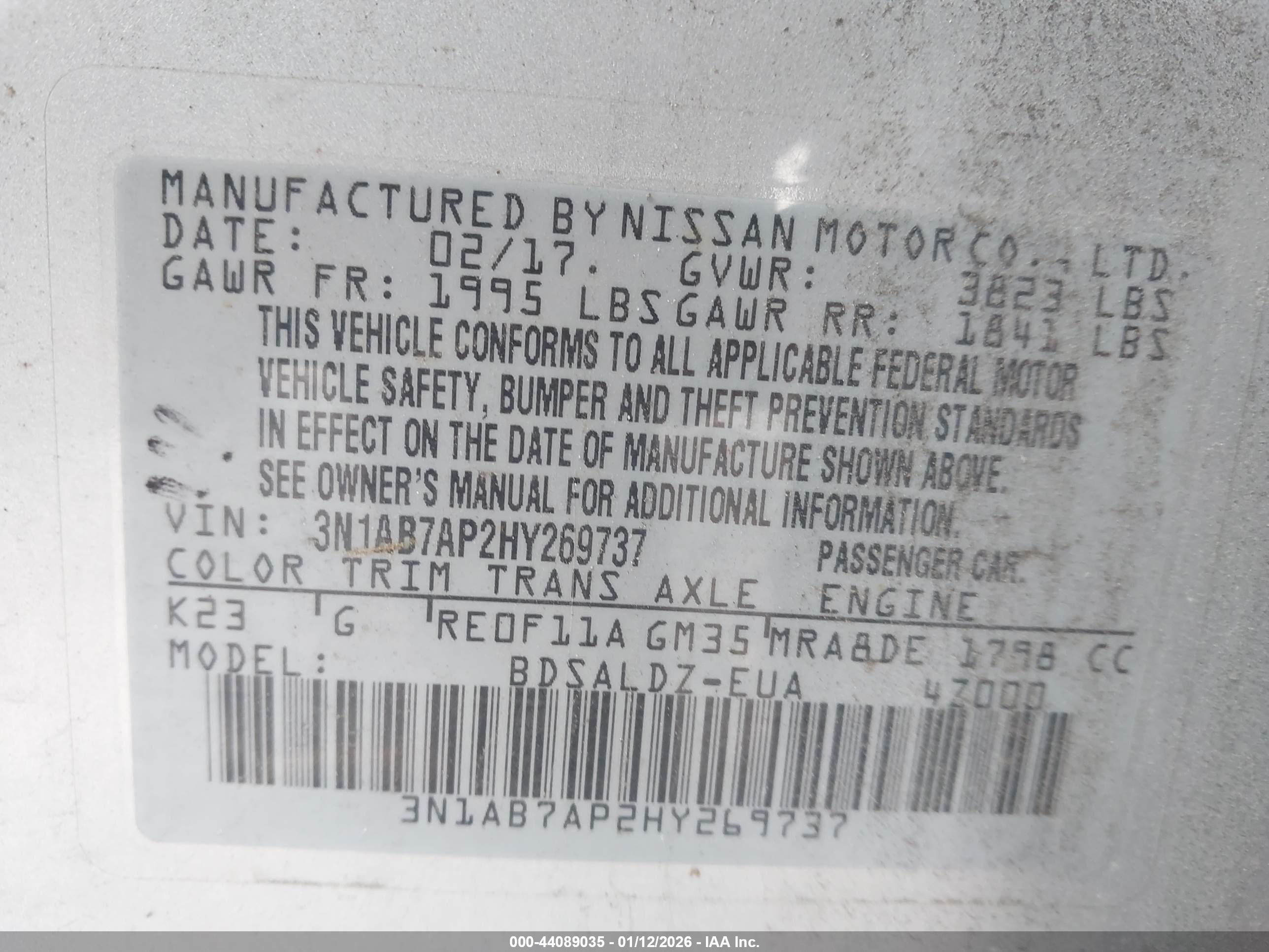 NISSAN SENTRA image 9
