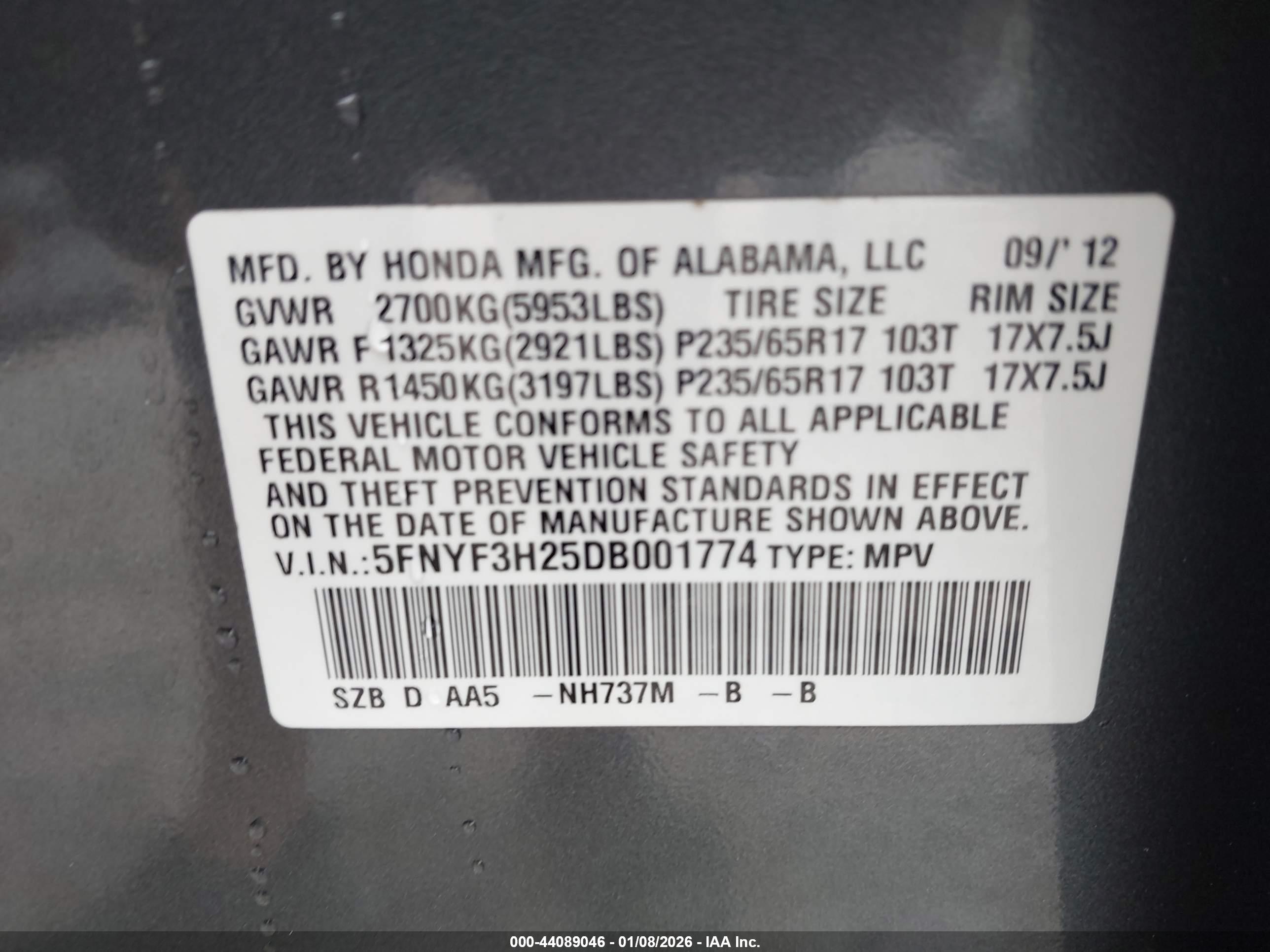 HONDA PILOT image 9