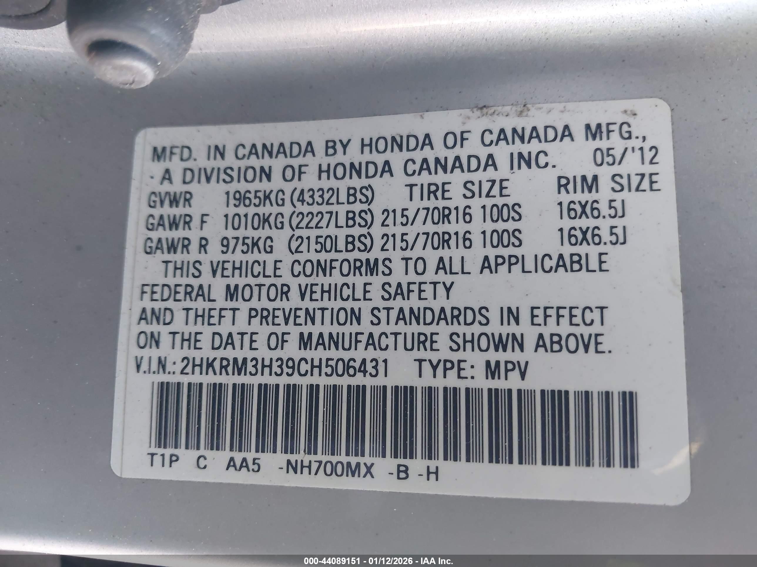 HONDA CR-V image 9