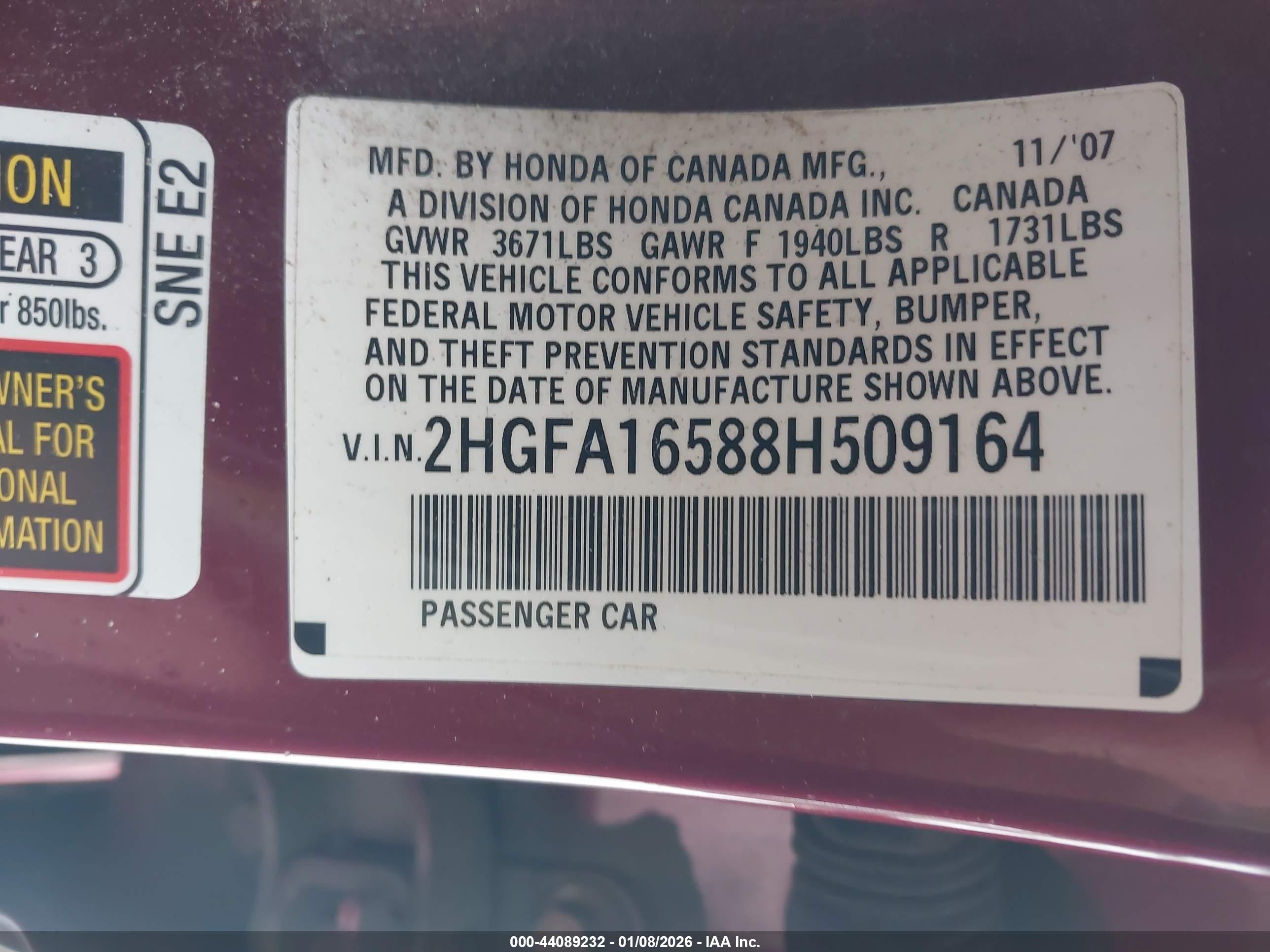 HONDA CIVIC image 9