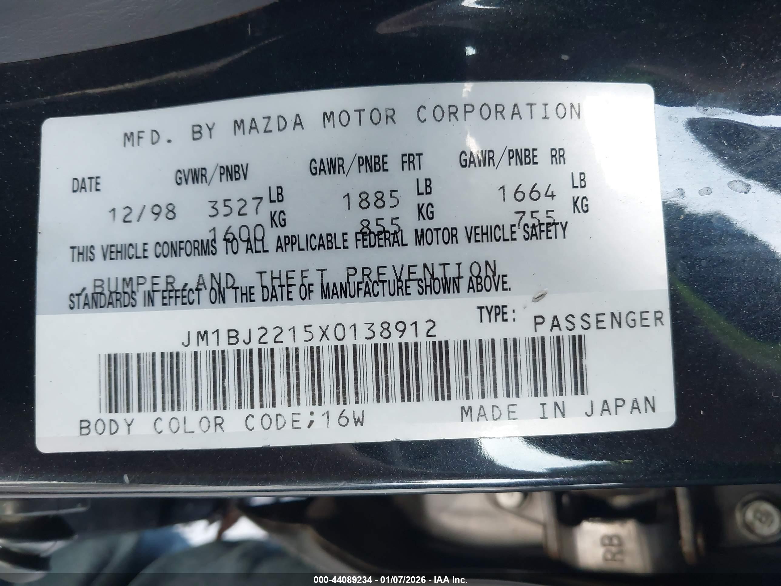 MAZDA PROTEGE image 9