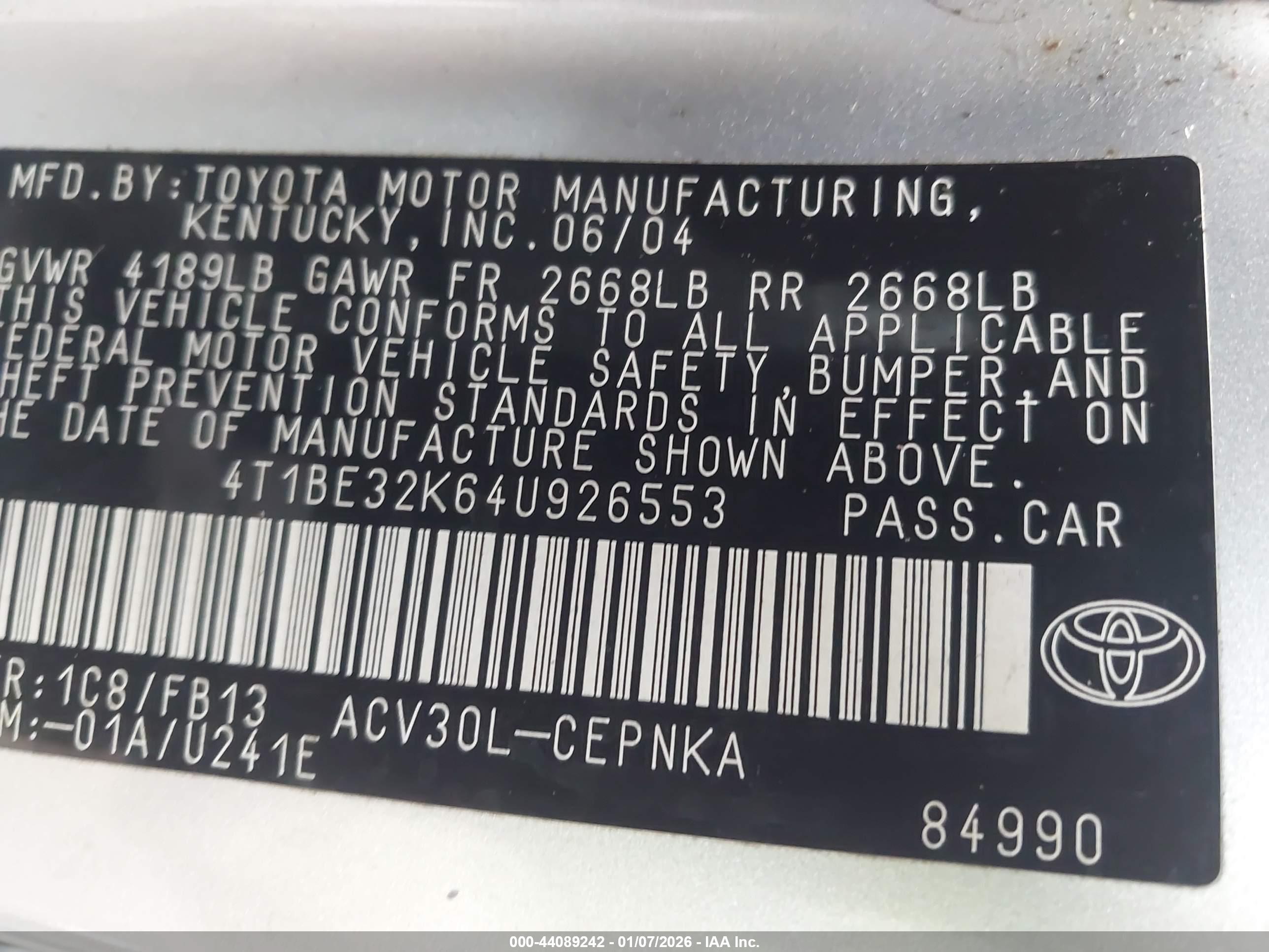 TOYOTA CAMRY image 9
