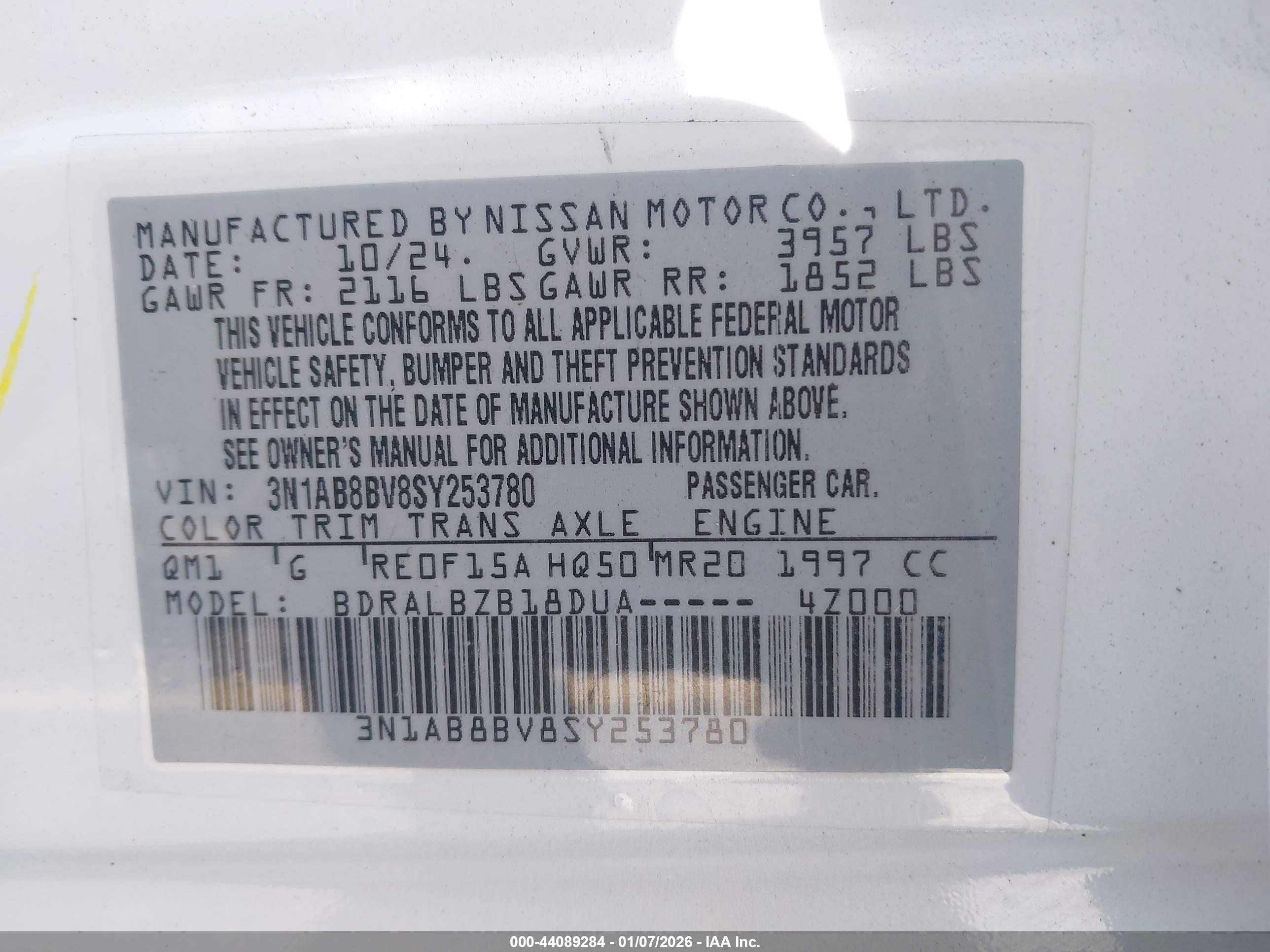 NISSAN SENTRA image 9