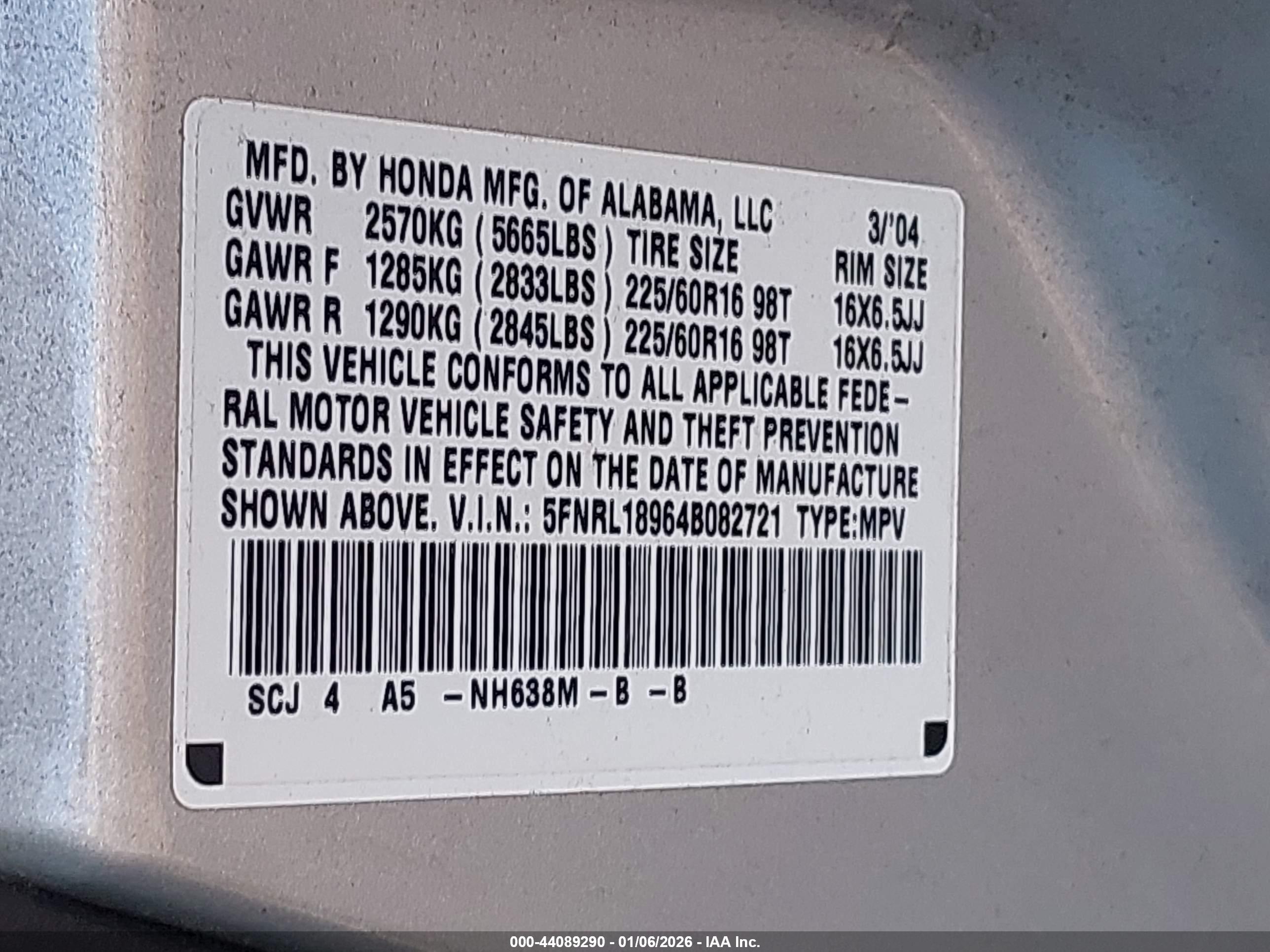HONDA ODYSSEY image 9