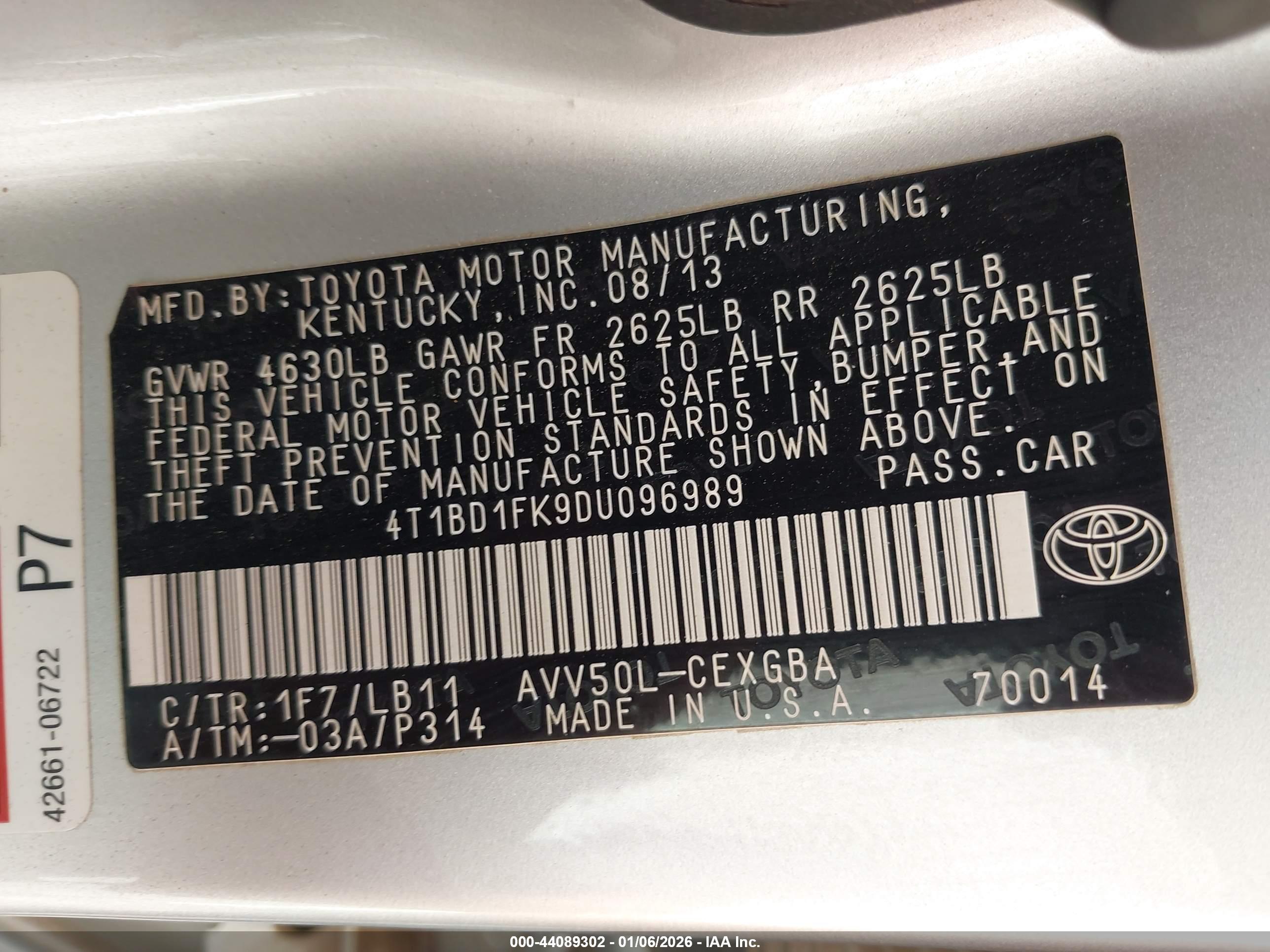 TOYOTA CAMRY image 9