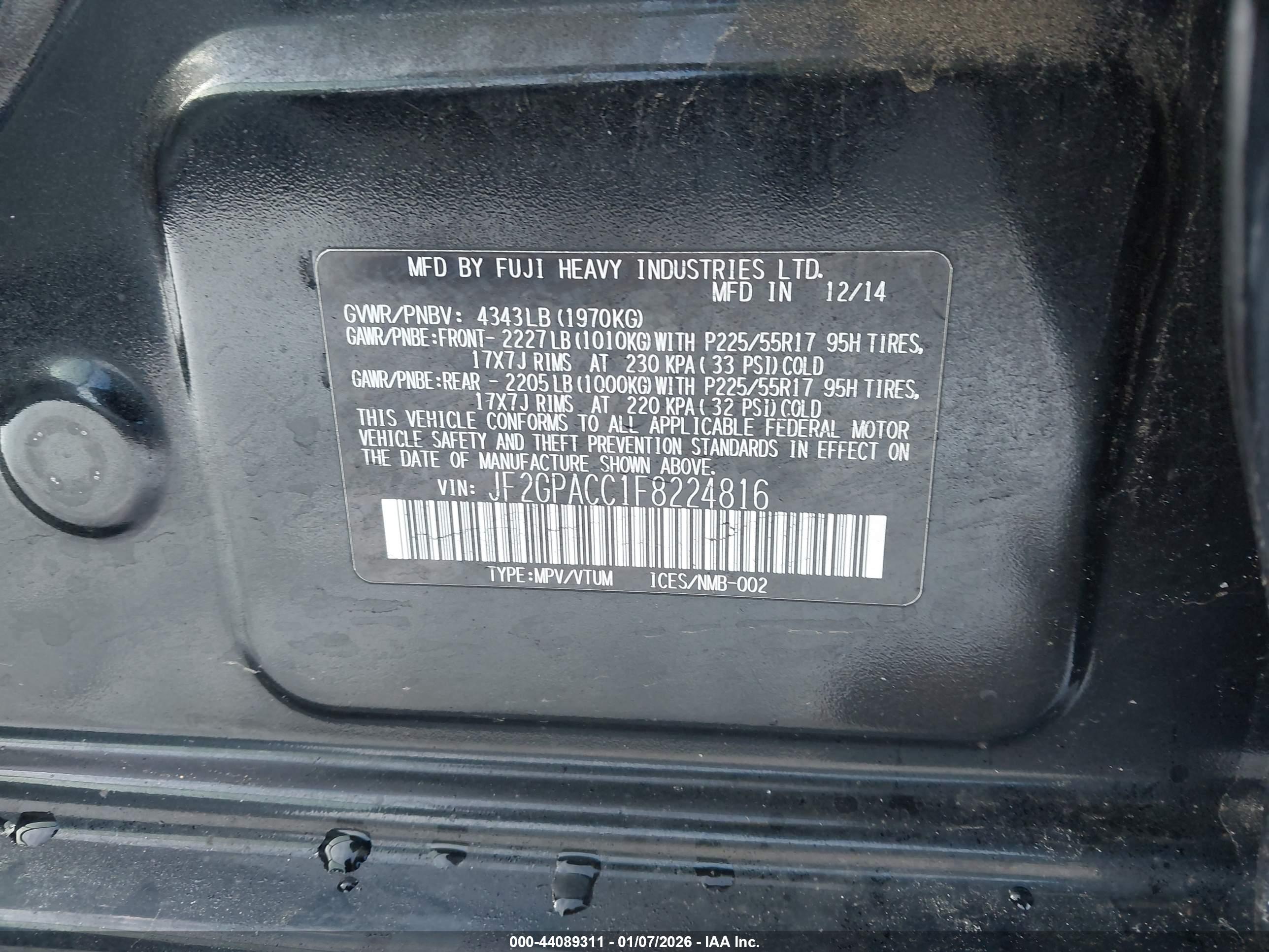 SUBARU XV image 9