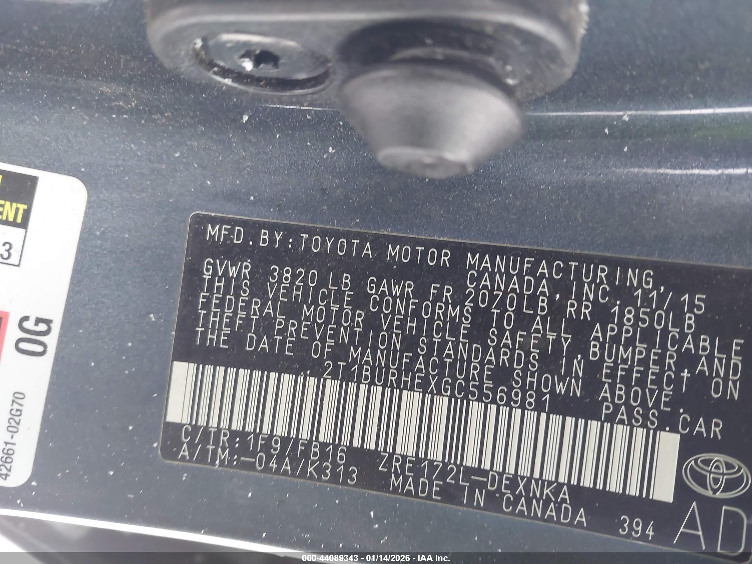 TOYOTA COROLLA image 9
