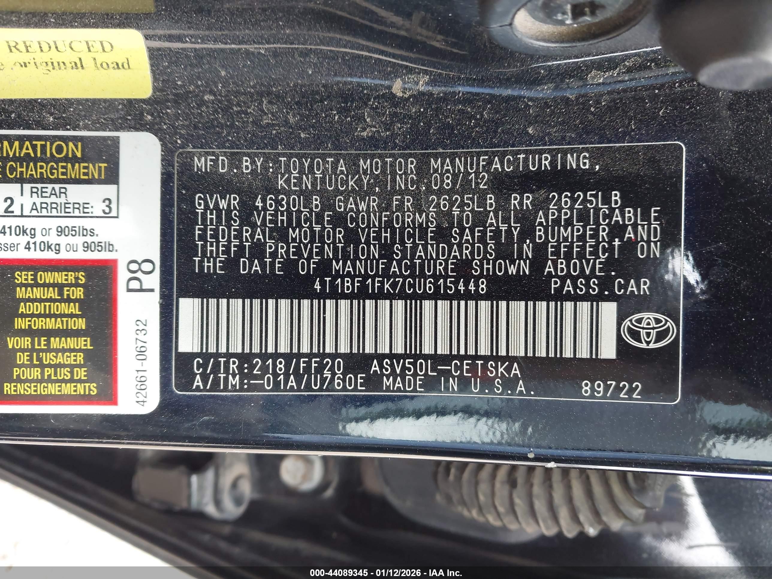 TOYOTA CAMRY image 9