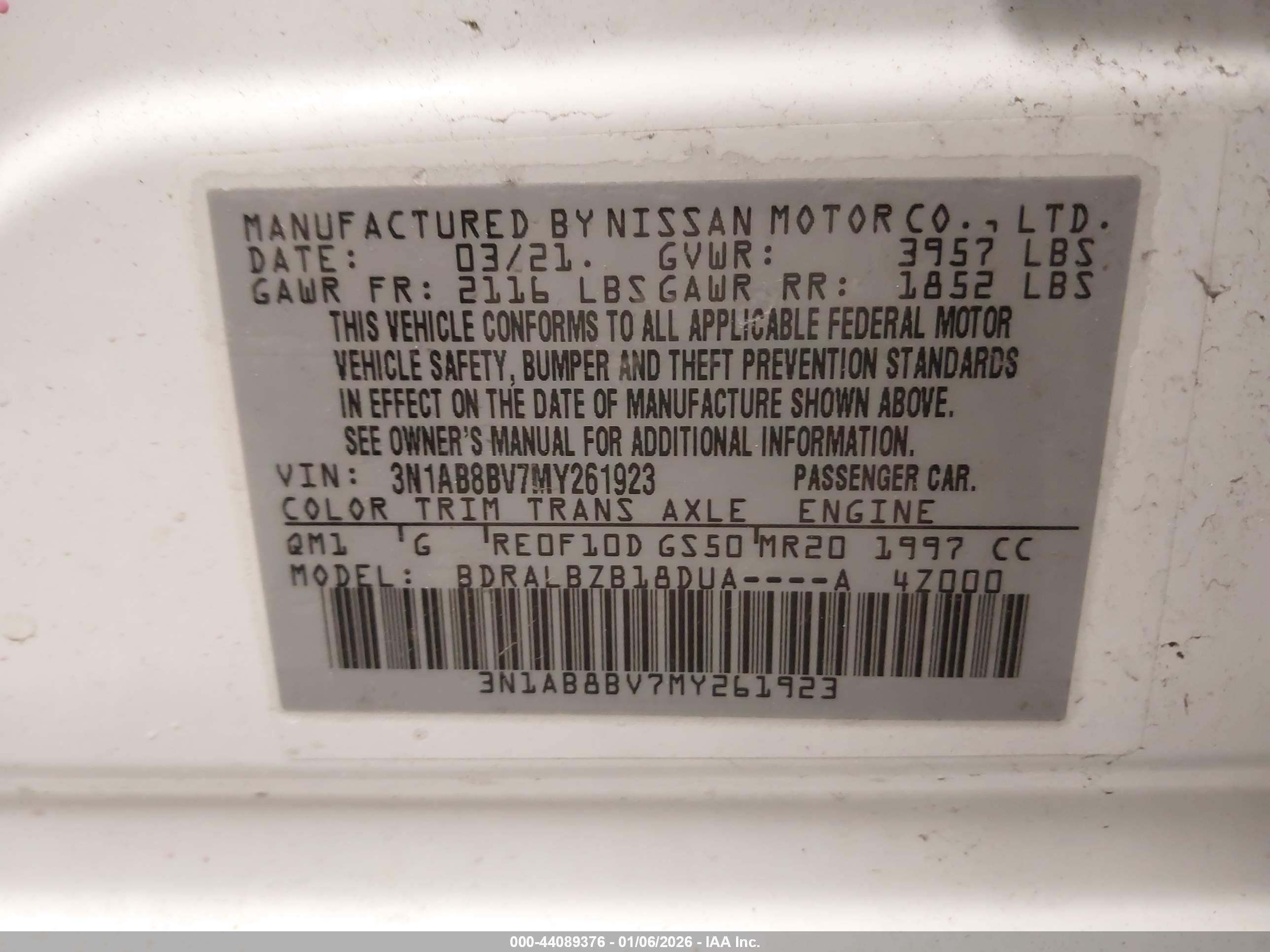 NISSAN SENTRA image 9
