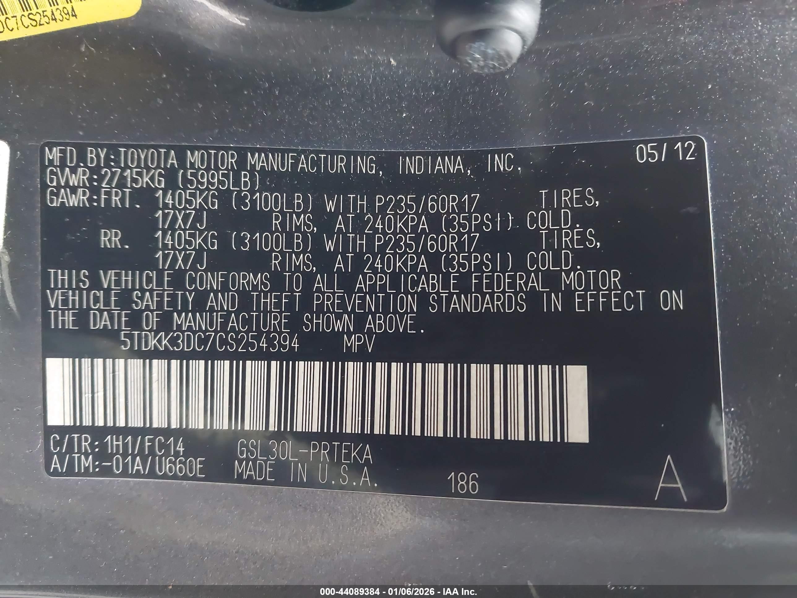 TOYOTA SIENNA image 9