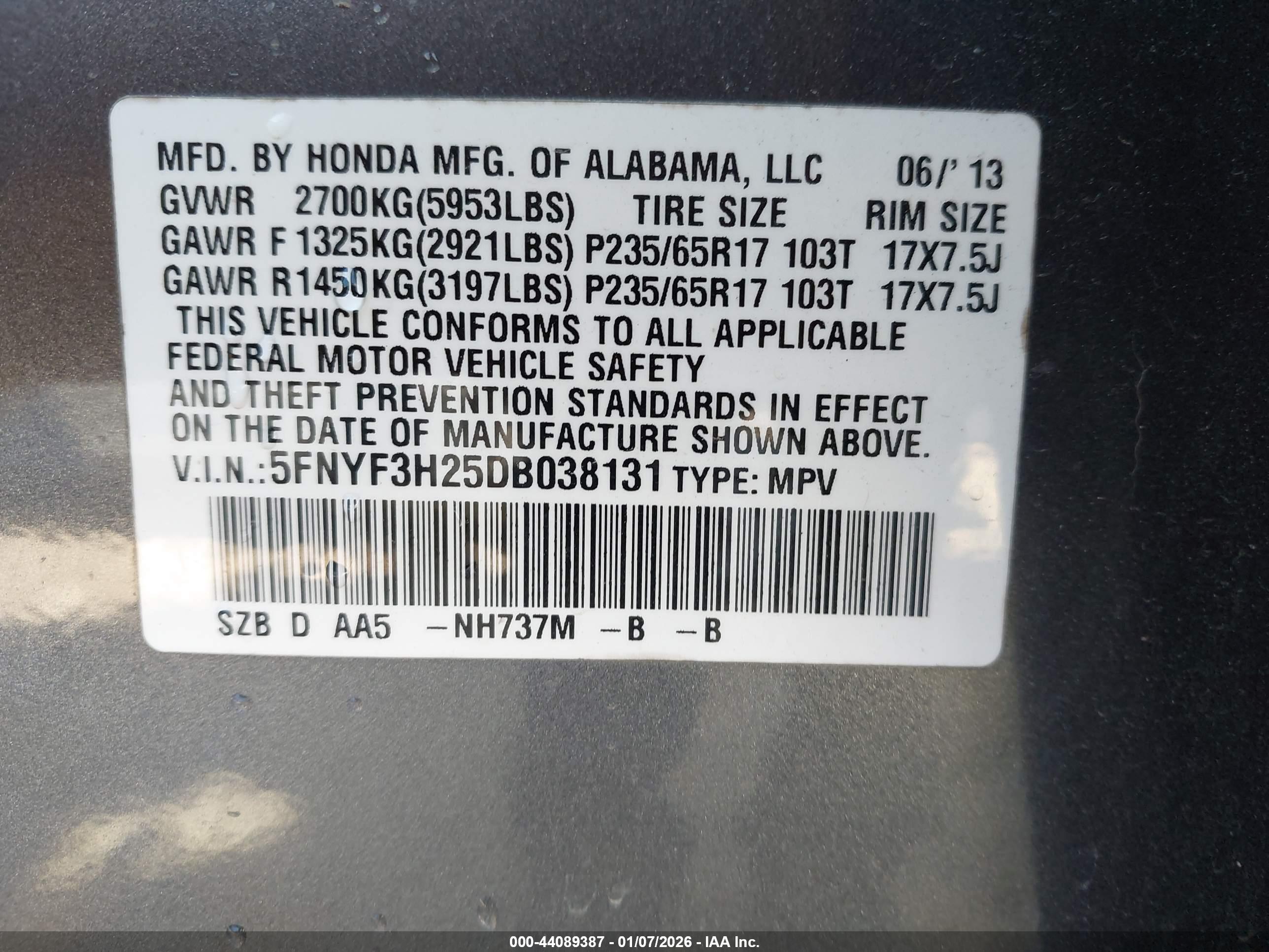 HONDA PILOT image 9