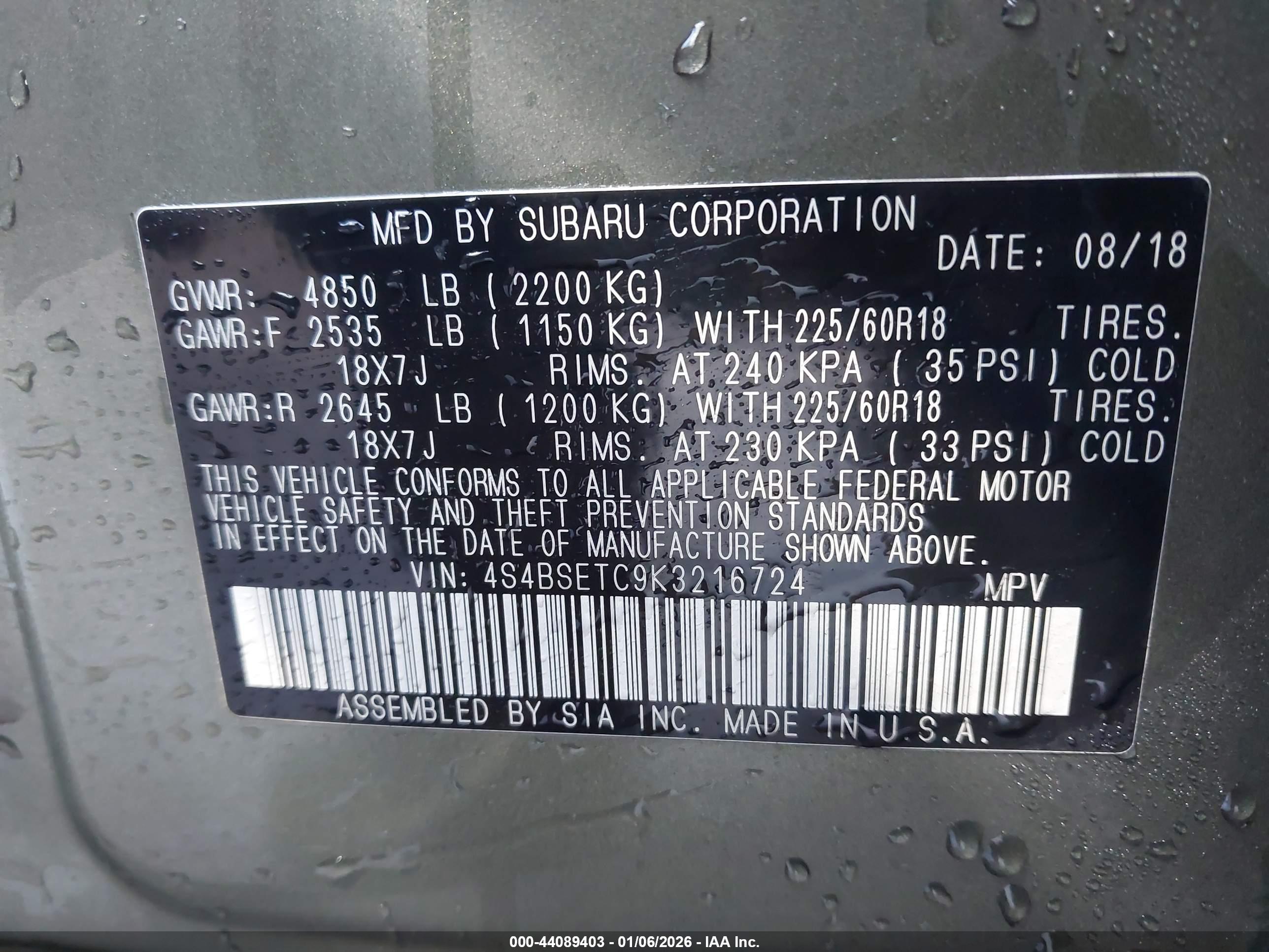SUBARU OUTBACK image 9