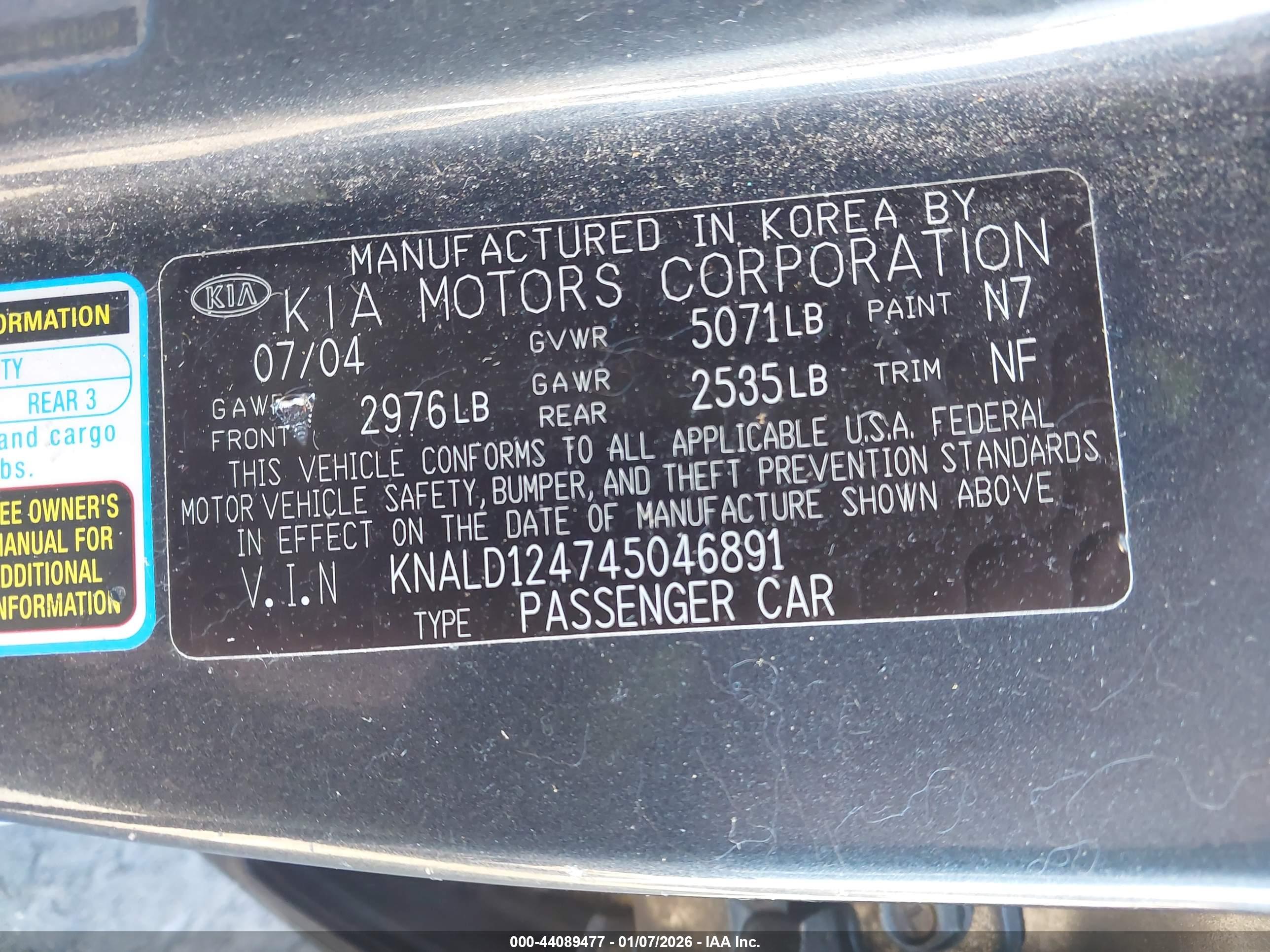 KIA AMANTI image 9