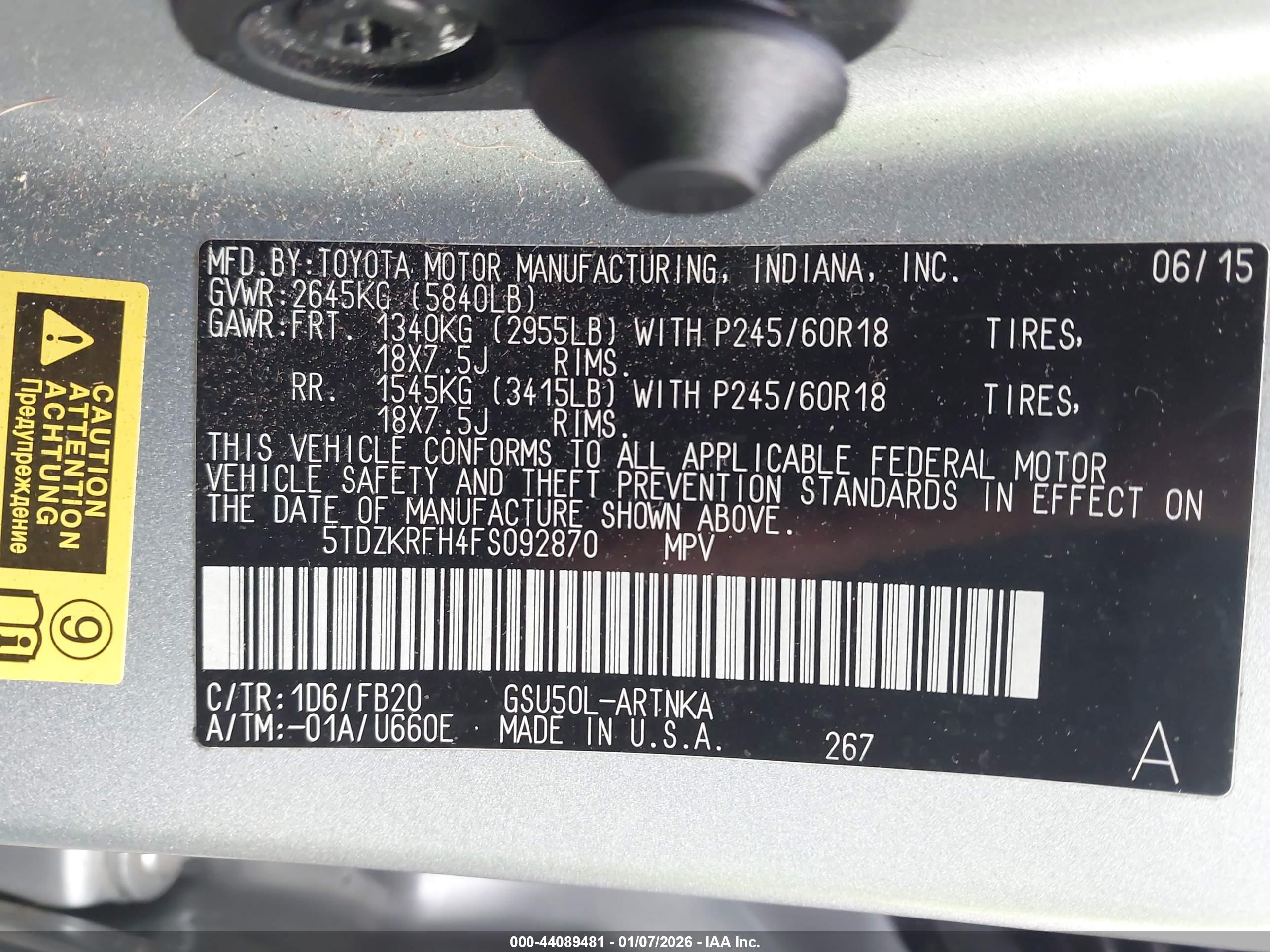 TOYOTA HIGHLANDER image 9