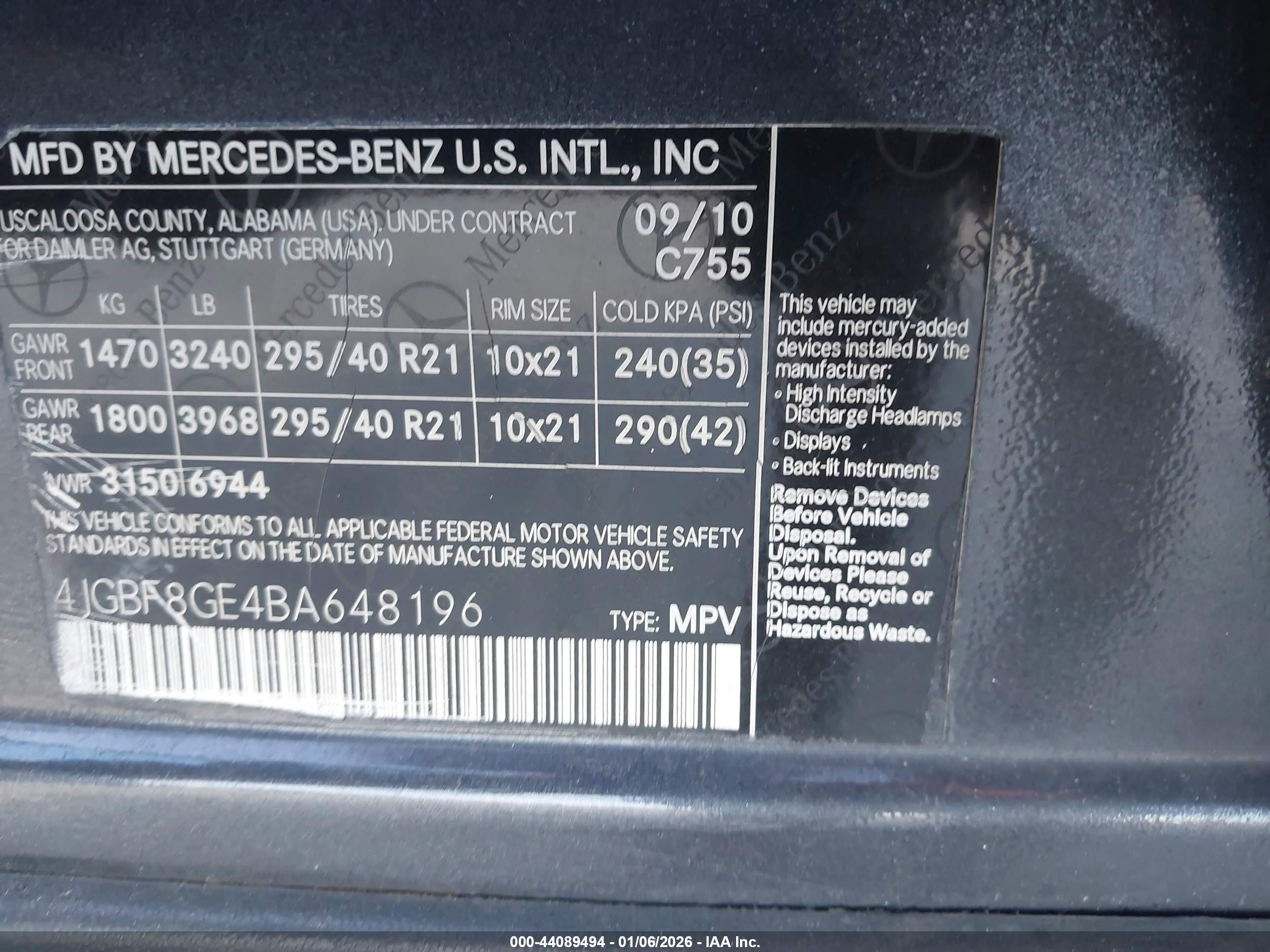 MERCEDES-BENZ GL image 9