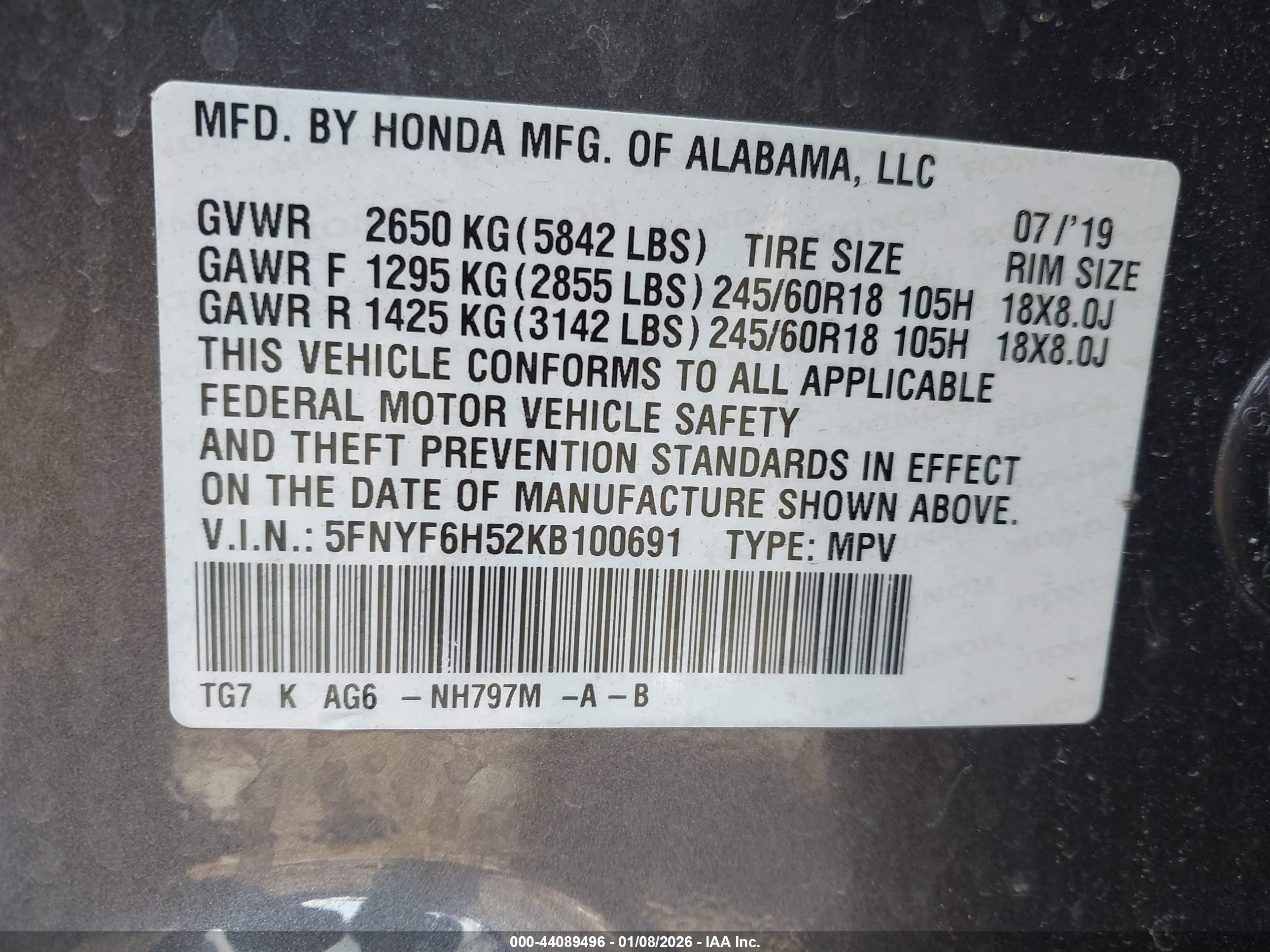 HONDA PILOT image 9