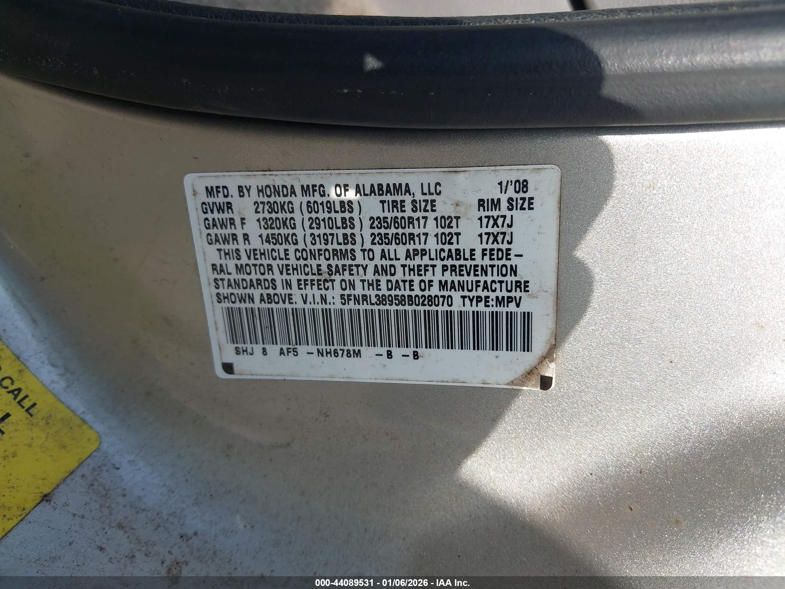 HONDA ODYSSEY image 9