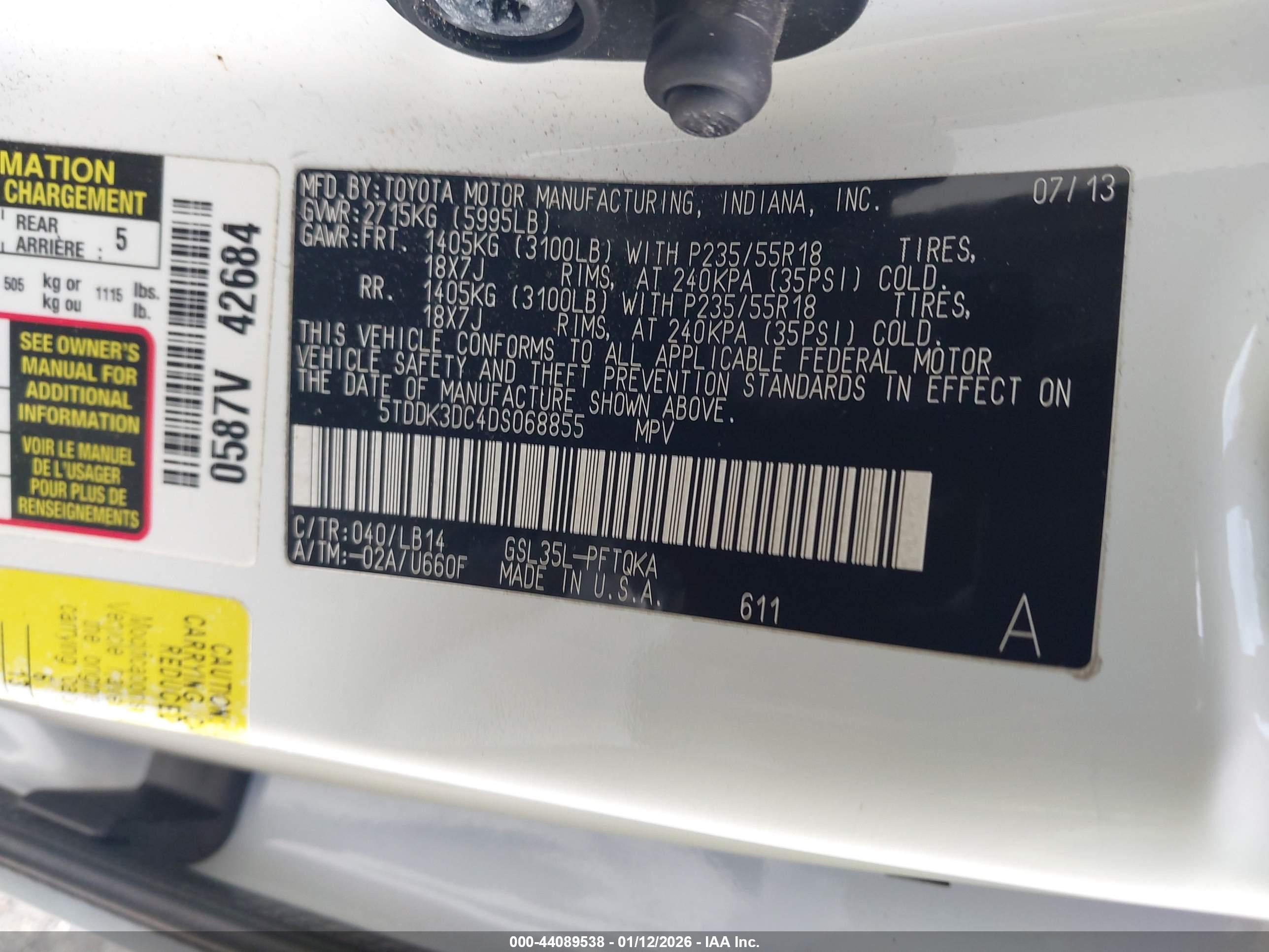 TOYOTA SIENNA image 9