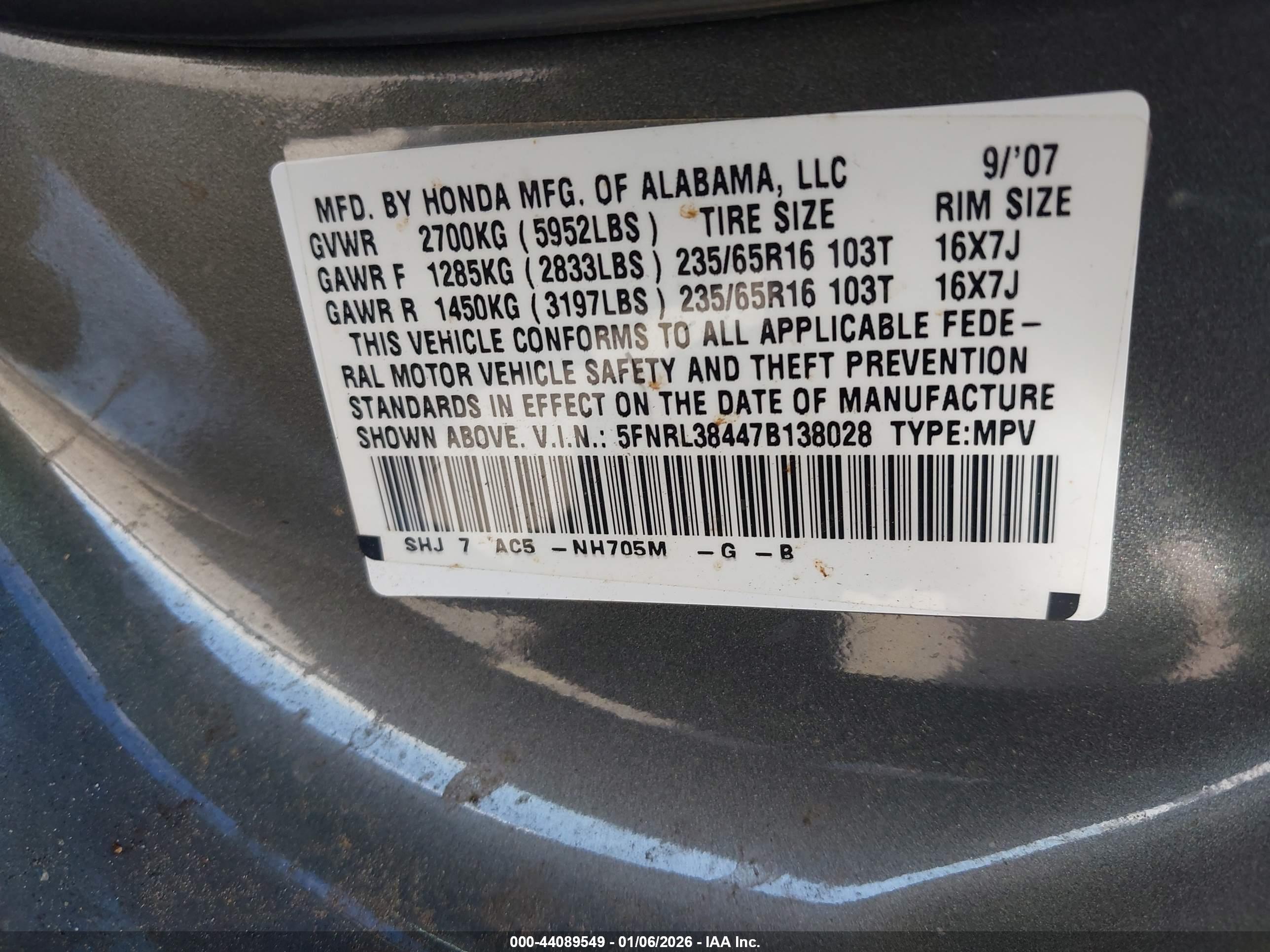 HONDA ODYSSEY image 9