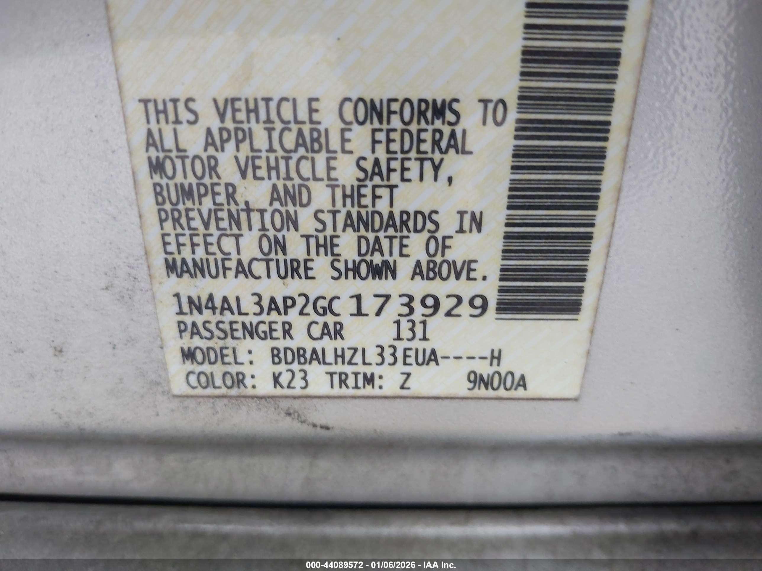 NISSAN ALTIMA image 9