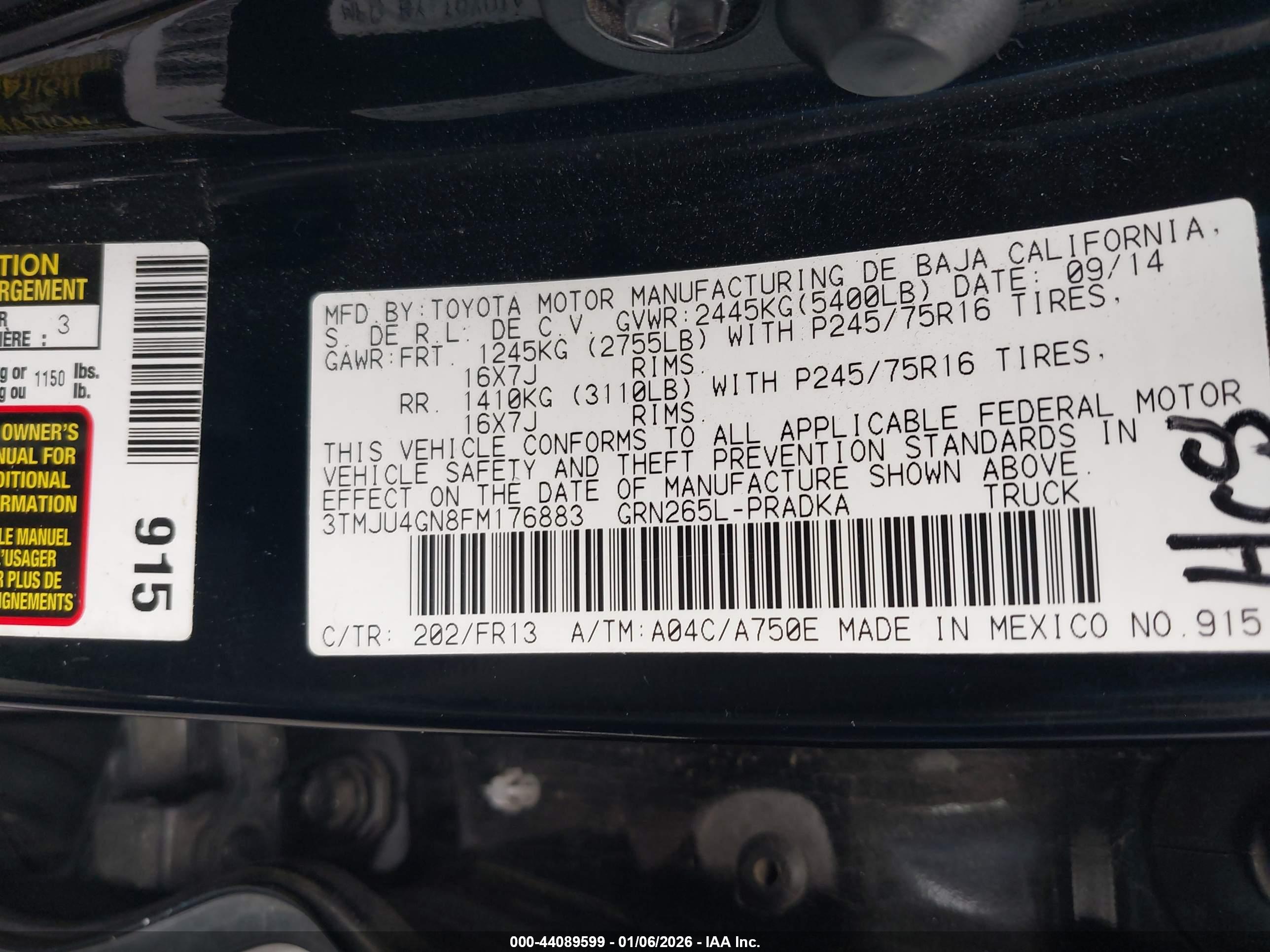 TOYOTA TACOMA image 9