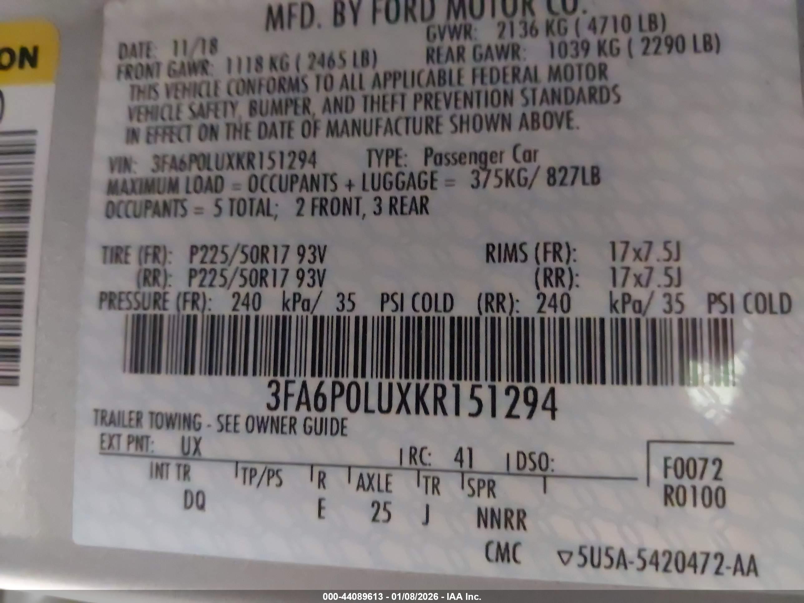 FORD FUSION image 9